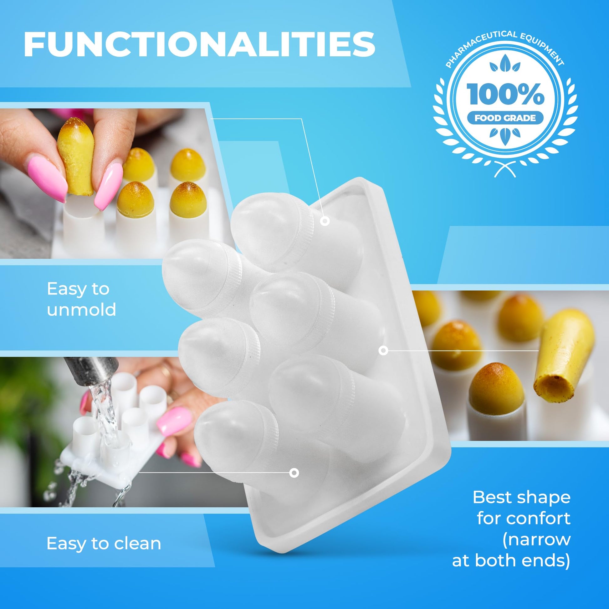 Suppository Molds Kit - Made in France, 3 Sizes (1ml, 2ml, 3ml), Reusable Suppositories Mold - 4 Trays Hoxycom buy supplements canada