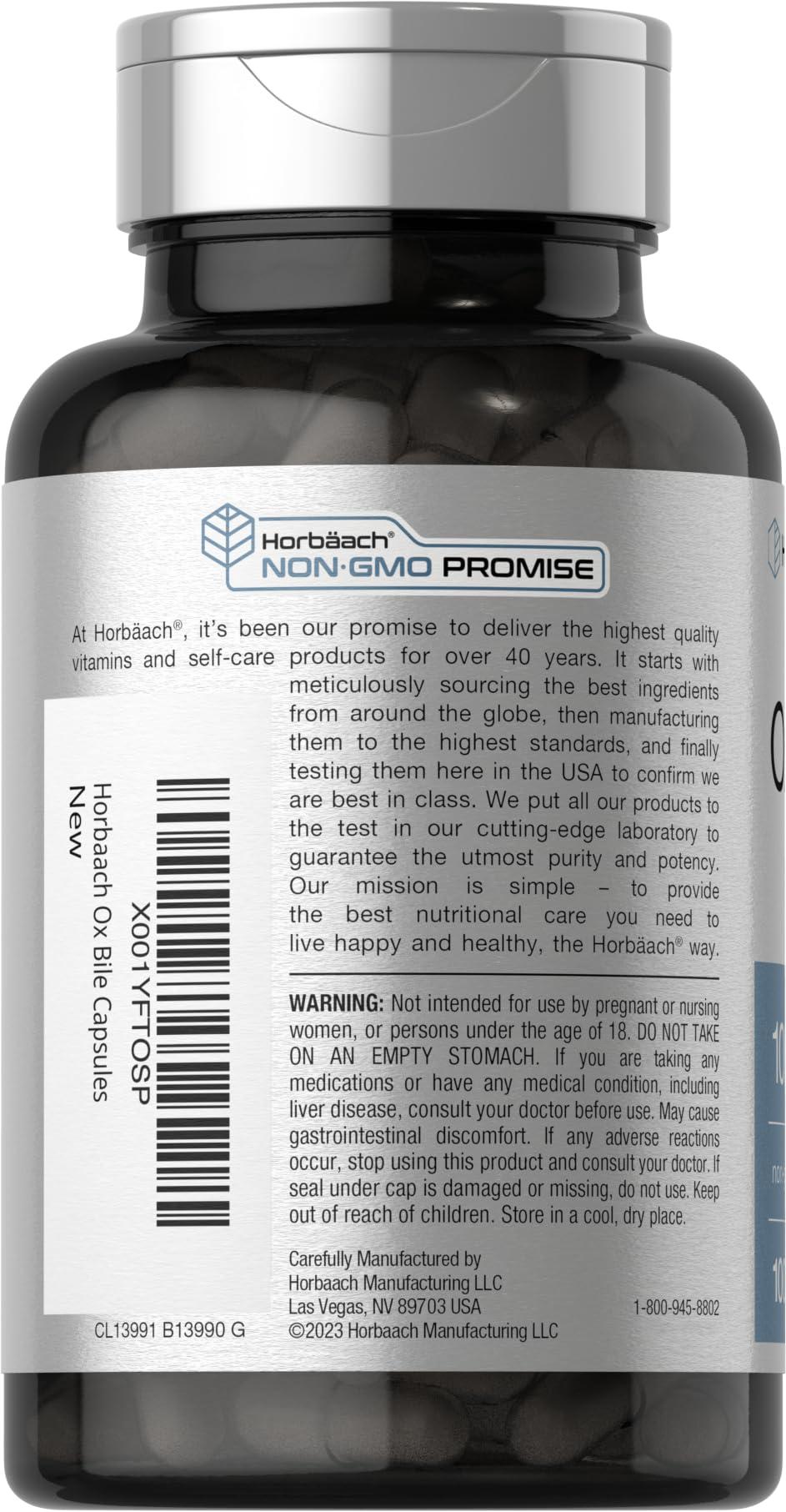 Ox Bile 1000 mg 100 Capsules | Digestive Enzymes Supplement | Non-GMO & Gluten Free Horbäach buy supplements canada