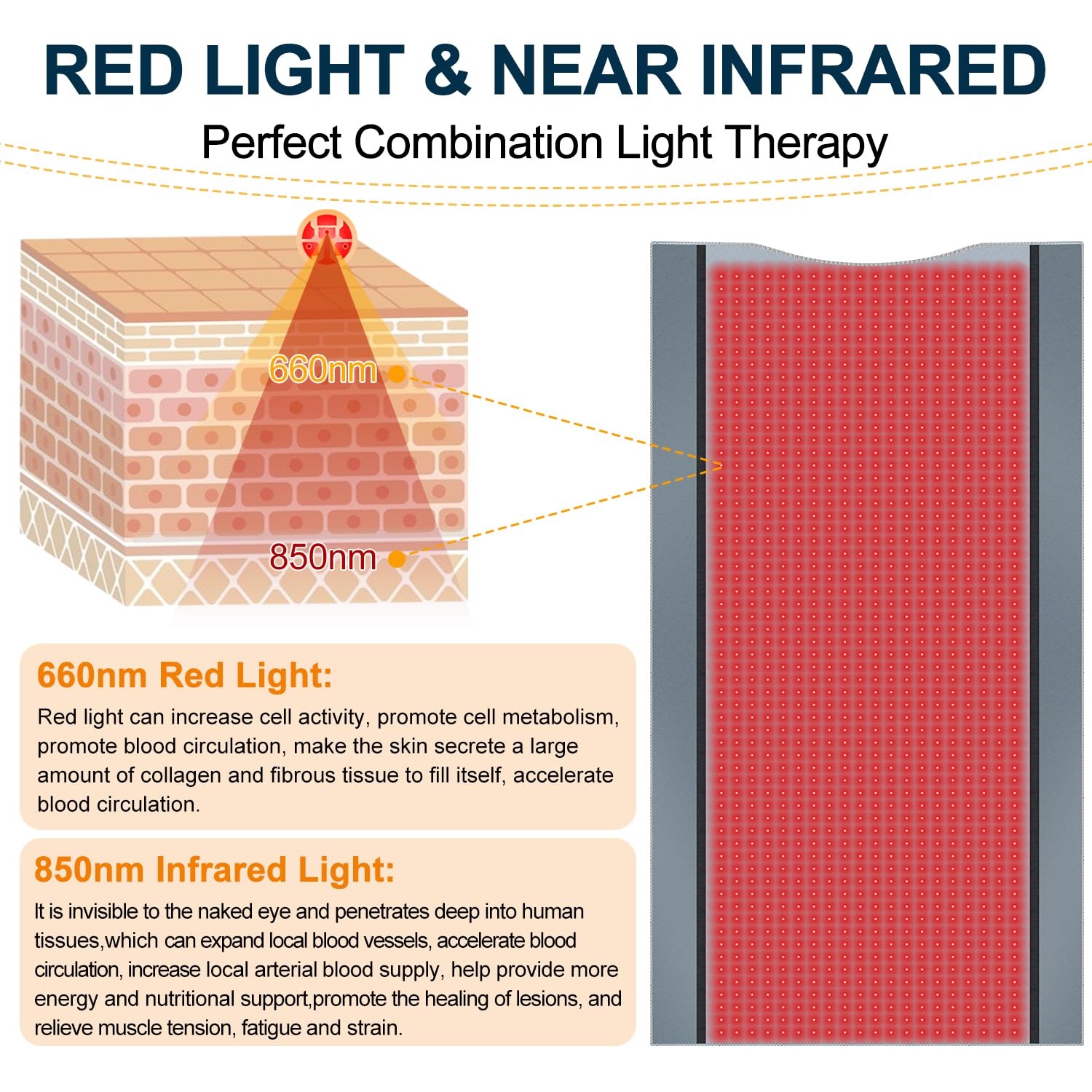 Red Light Therapy for Body - Full Body Red Light Therapy Mat, 71.0x33.30in, 2570Pcs 660nm Kaoudt buy supplements canada