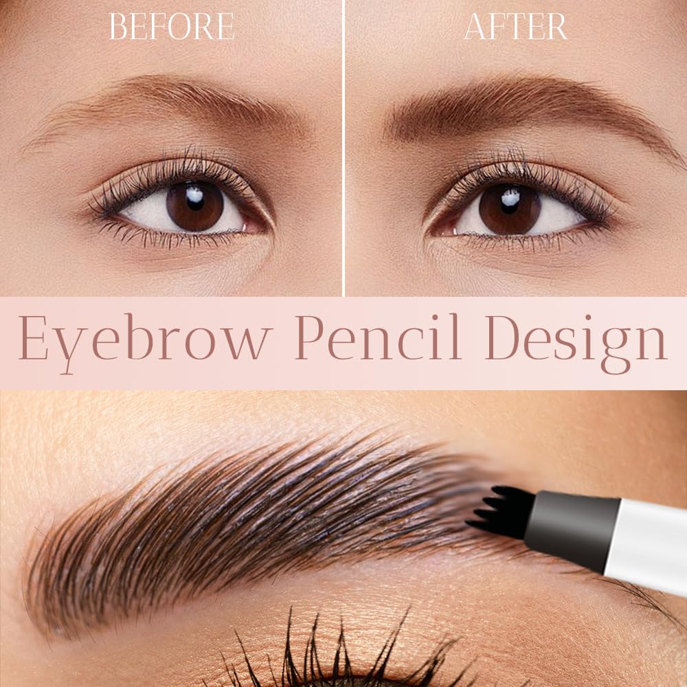2PCS New Waterproof Brow Pencil with Micro-Fork Tip, 3D Magic Eyebrow Pencil 4-Head Split Waterproof Long-lasting,Fine Stroke Eyebrow Pen Makeup Eyebrow Pencils Stay on All Day (Brown) Generic buy supplements canada