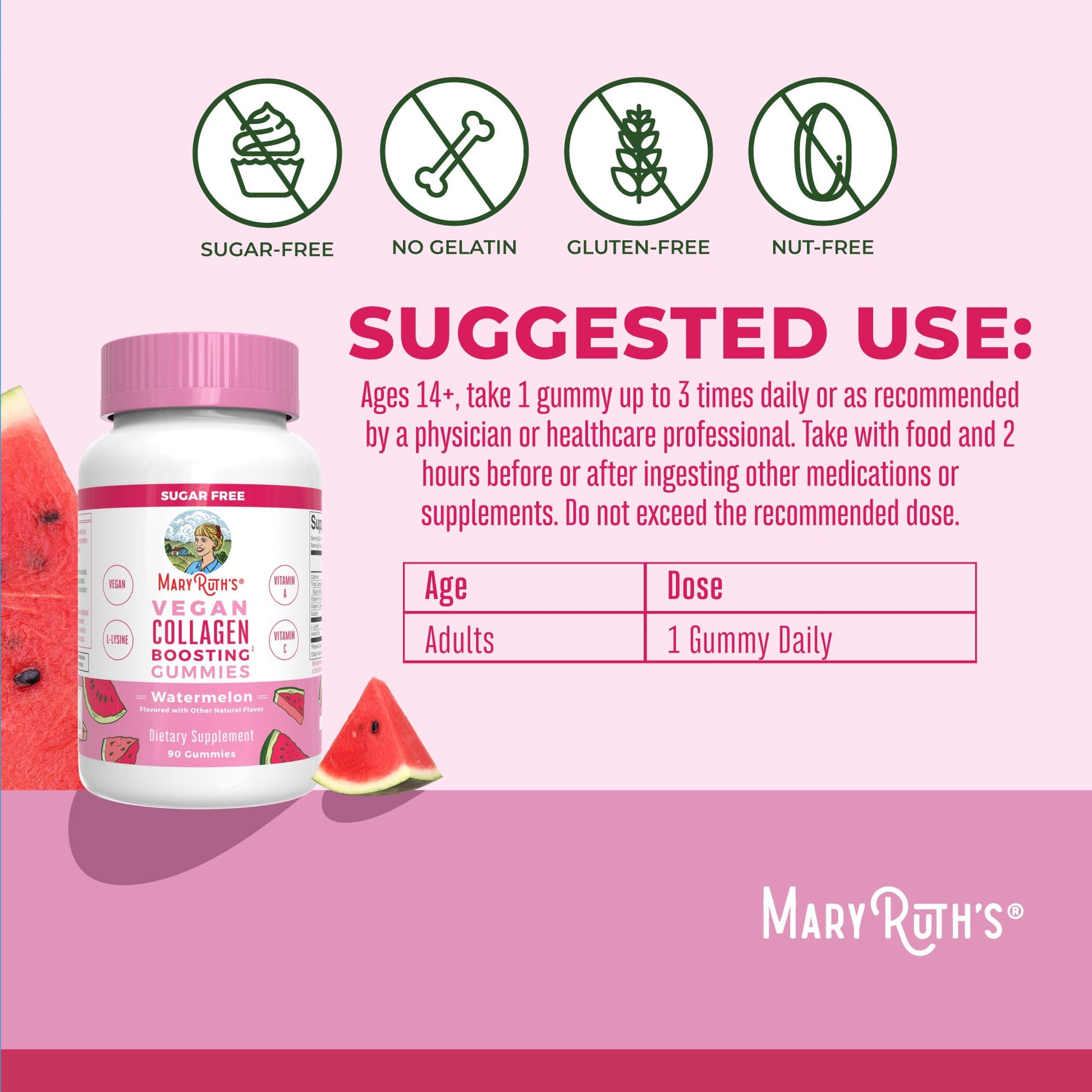 MaryRuth Organics Vegan Collagen for Women & Men, Collagen Boosting Gummies, Skin Care, Lysine, Vitamin C, Vitamin A, Amla, Supplement for Hair & Skin, Vegan, Non-GMO, Gluten Free, 90 Servings MARYRUTH'S buy supplements canada