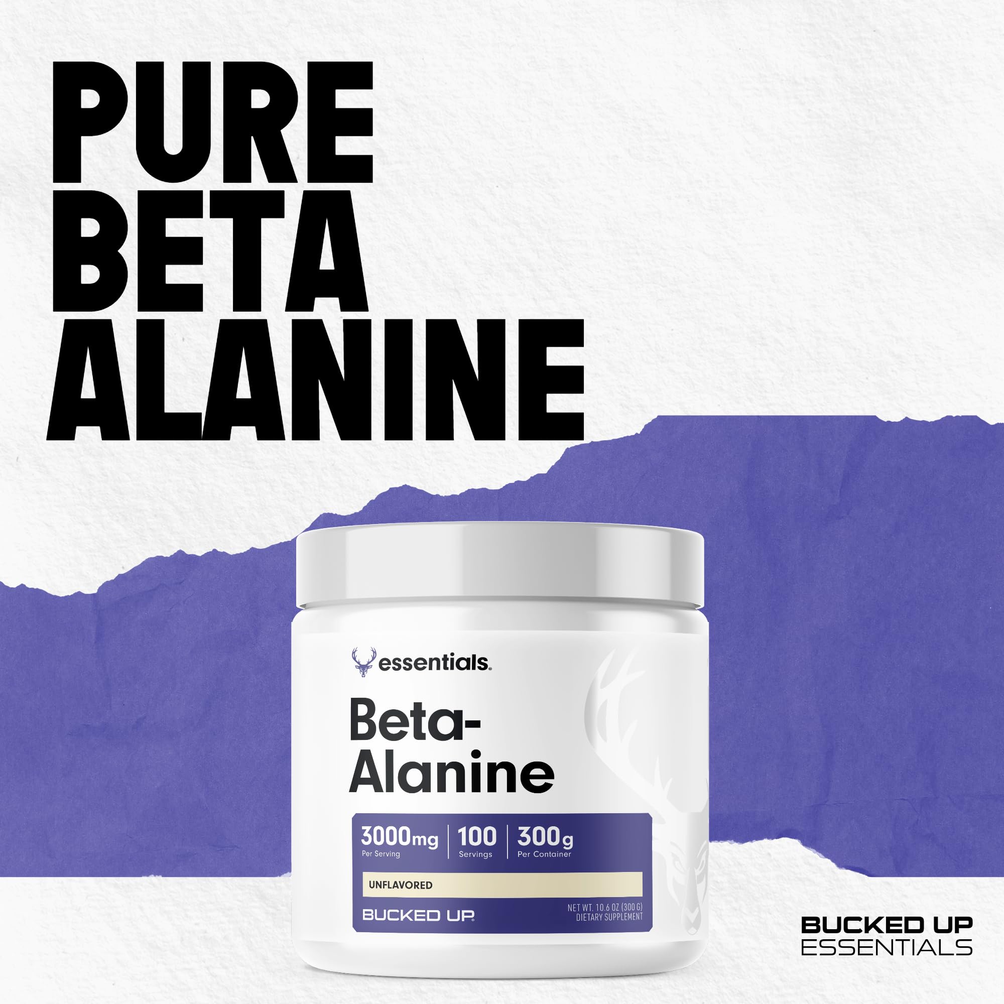 Bucked Up Beta Alanine 300mg Powder, Non-GMO, Gluten-Free, Unflavored (100 Servings) Bucked Up buy supplements canada