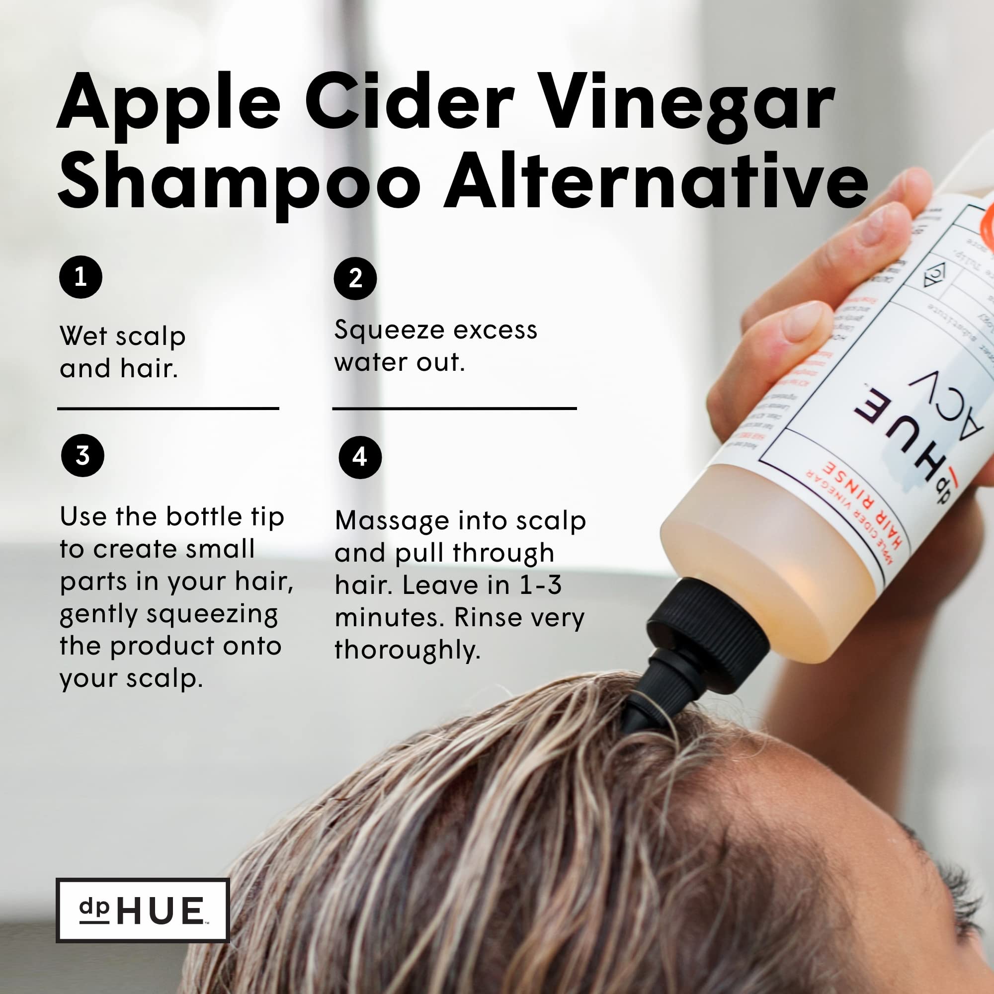 dpHUE Apple Cider Vinegar Hair Rinse, 8.5 oz - Shampoo Alternative & Scalp Cleanser dpHUE buy supplements canada