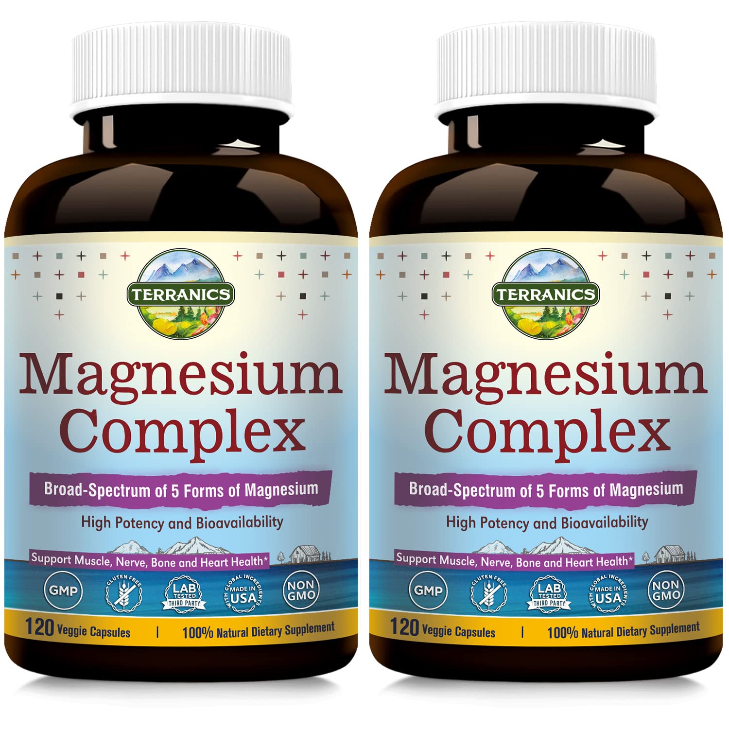 Terranics Magnesium Complex, Total 240 Capsules, Max Absorption, Glycinate, Citrate Terranics buy supplements canada