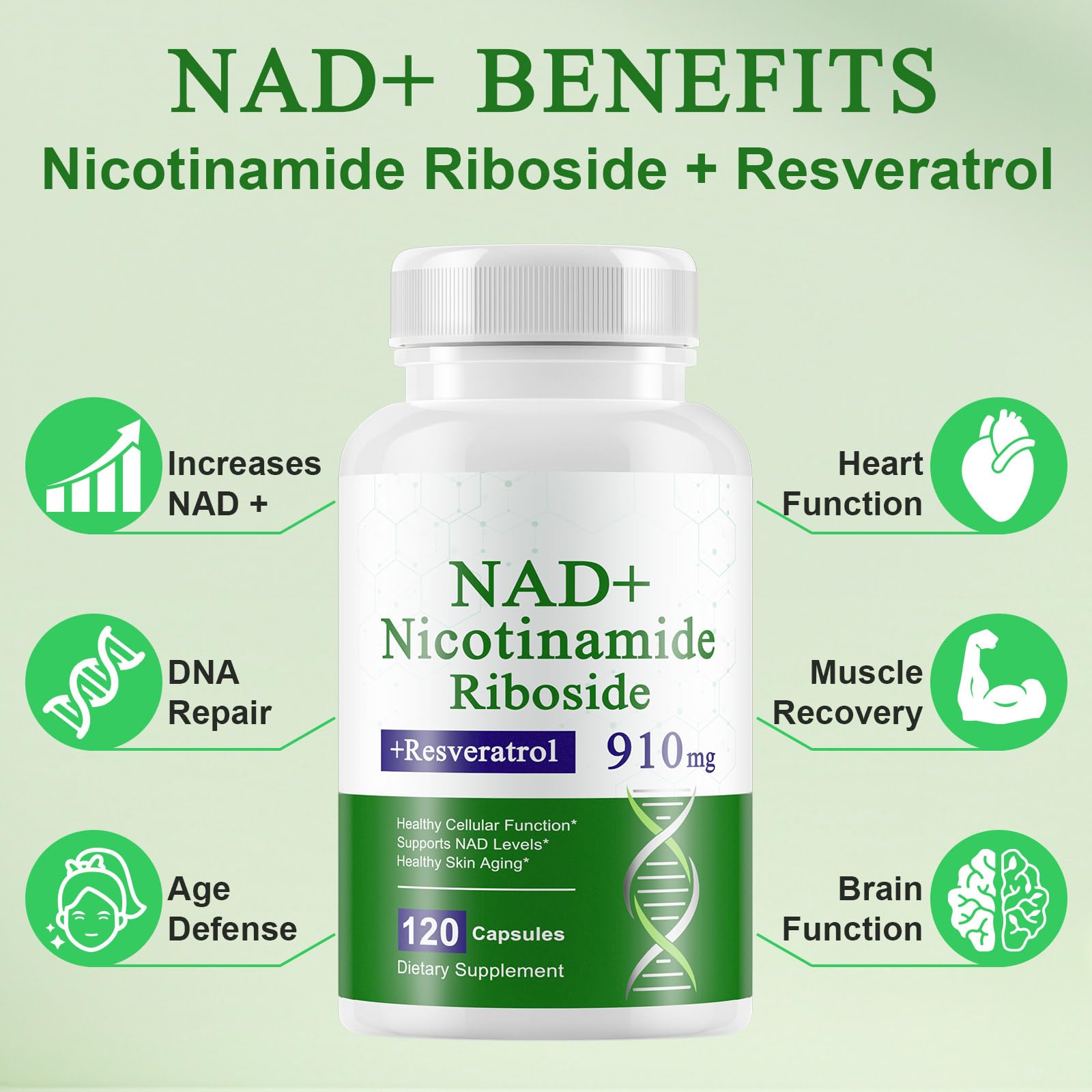 Xaarty NAD Supplement, 910MG Liposomal NAD for Women & Men, Nicotinamide Riboside, Resveratrol, Quercetin, NAD Resveratrol Supplement for Anti-Aging, 120 Capsules Xaarty buy supplements canada