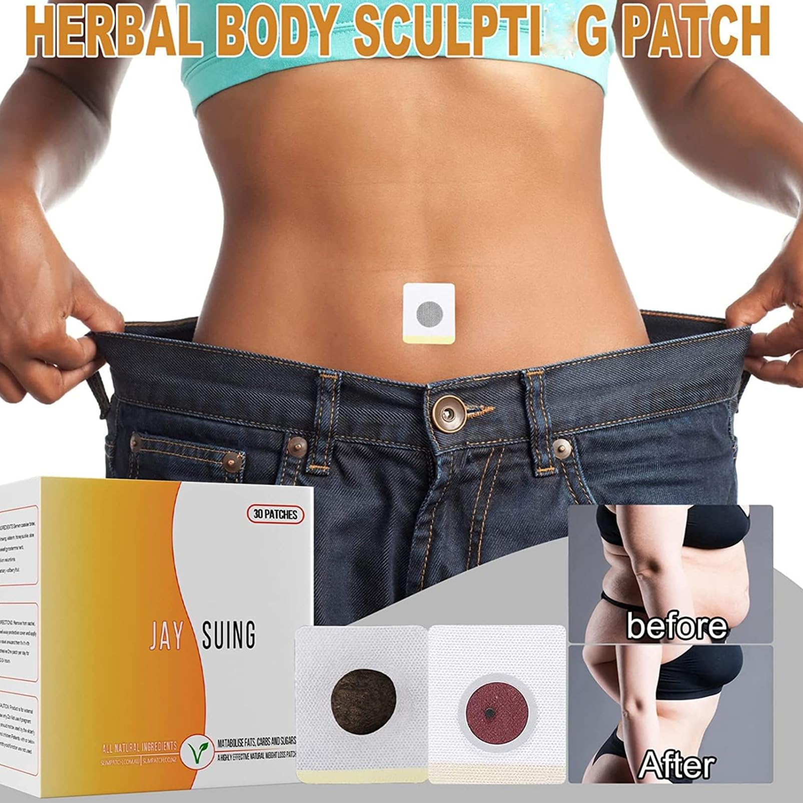 30Pcs Belly Patch, Waterproof Stickers for Women Girls, Natural Belly Sticker for Women and Men Rosarden buy supplements canada
