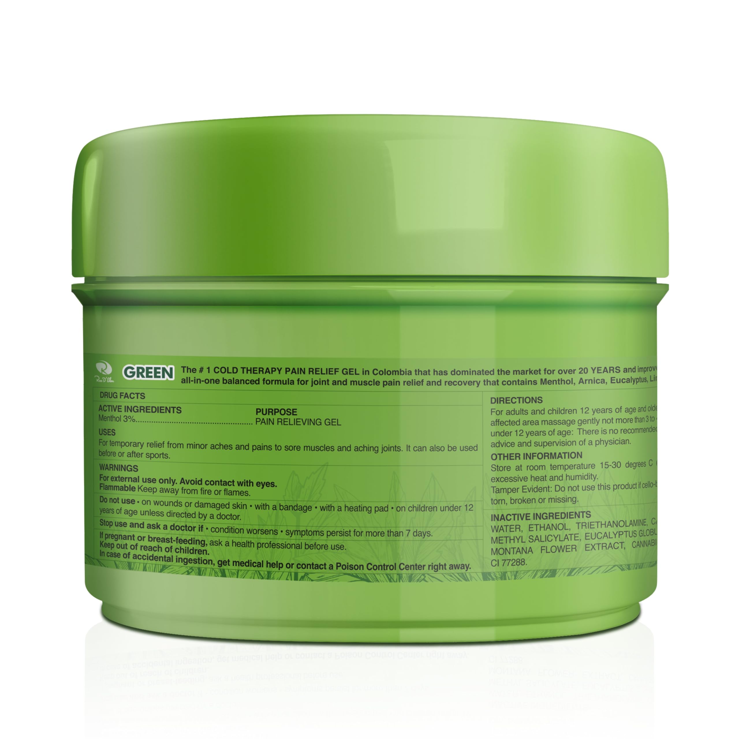 Ross D'Elen Green Menthol Gel - Large Size Single Pack ROSS D'ELEN buy supplements canada