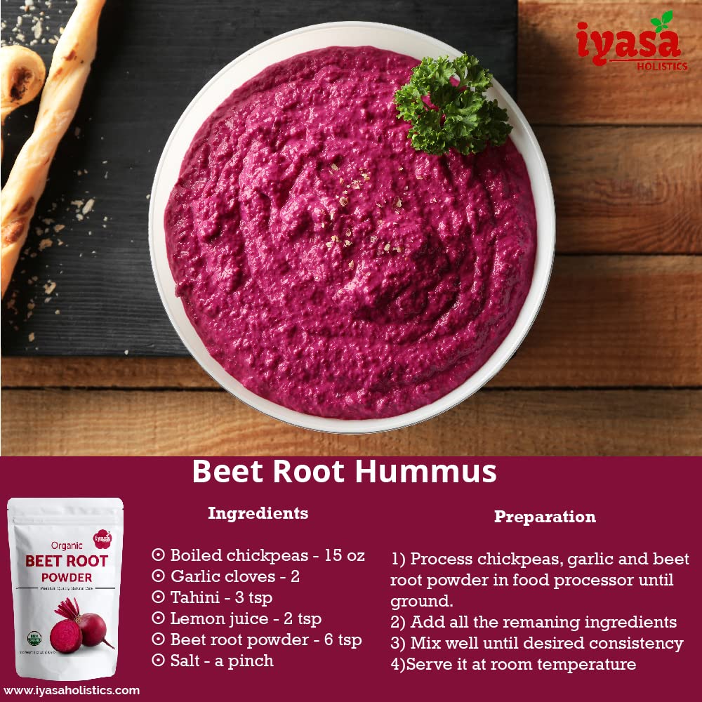 Iyasa Organic Beet Root Powder, Plant Based, Vegan, Gluten-Free, Beetroot Superfood Iyasa Holistics buy supplements canada