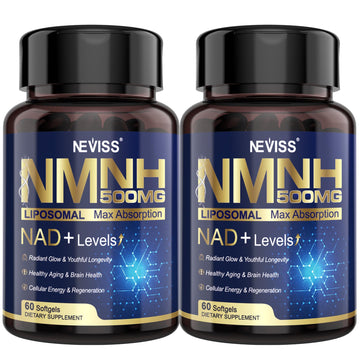 2Pack NAD+ Supplement, Next-Gen NMNH Liposomal 500mg, NR NMN Supplement Alternative, High Absorption NAD+ with Curcumin, Niacinamide for Cellular Energy, DNA Repair, Healthy Aging, 120 Softgels NEVISS buy supplements canada