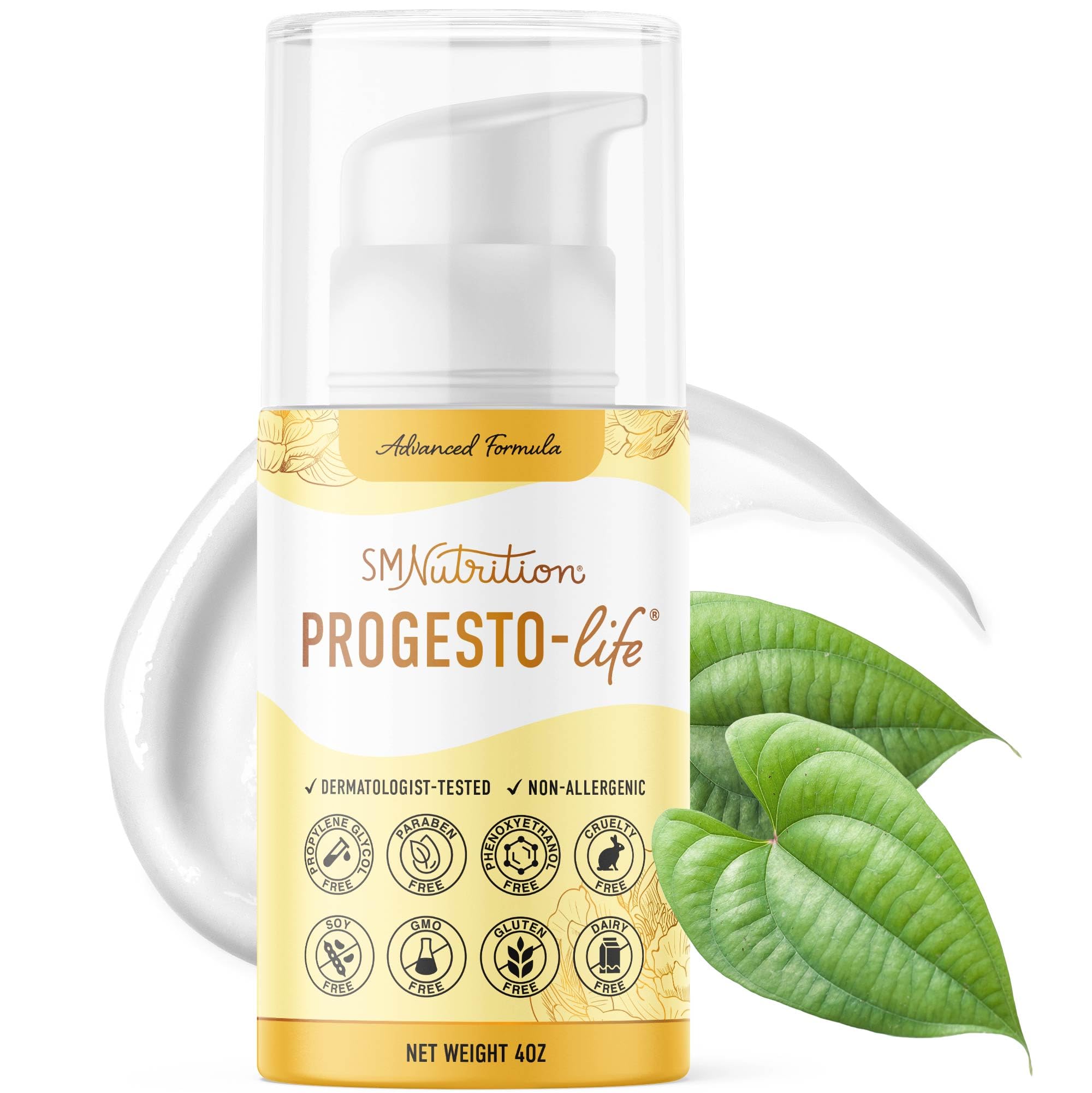 SMNutrition Advanced Progesto-Life Balancing Skin Cream for Women 4oz | Cosmetic Skin Cream | Dermatologist-Tested, Hypoallergenic & Cruelty-Free | 96 Applications SMNutrition buy supplements canada