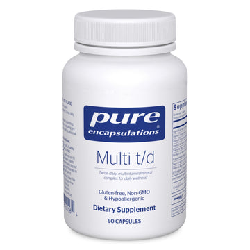 Pure Encapsulations Multi T/D - Multivitamin & Mineral Supplement - for Daily Wellness, Cardiovascular & Immune Health* - Rich in Vitamins & Minerals - Gluten Free & Vegetarian - 60 Capsules Pure Encapsulations buy supplements canada