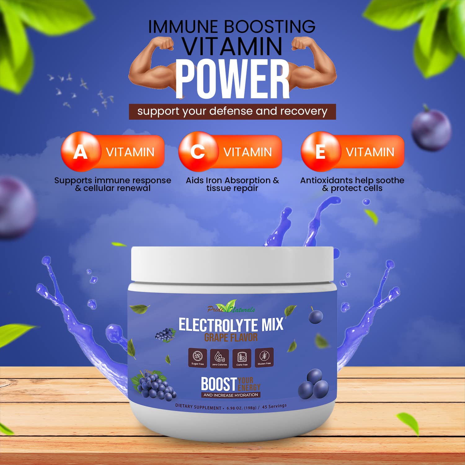 Electrolyte Powder - Refreshing Workout Recovery Electrolytes, Sugar Free, Gluten Free Pride Naturals, Inc buy supplements canada