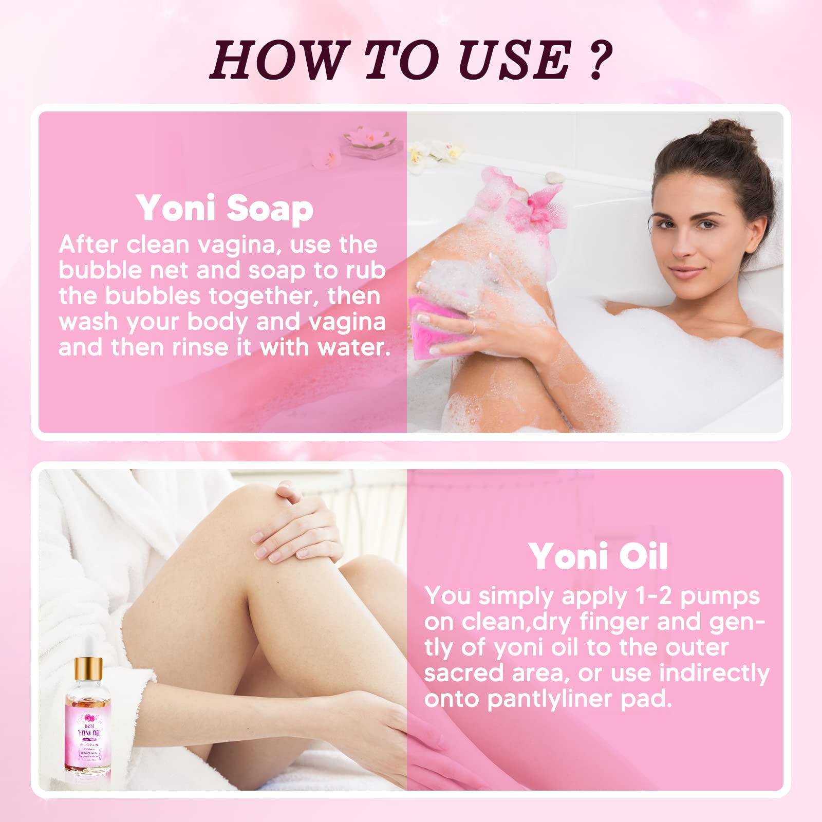 Feminine Wash & Yoni Oil & Yoni Soap Set for Women, Yoni Wash for Vaginal Ph Balance Remove Odor BASSI buy supplements canada