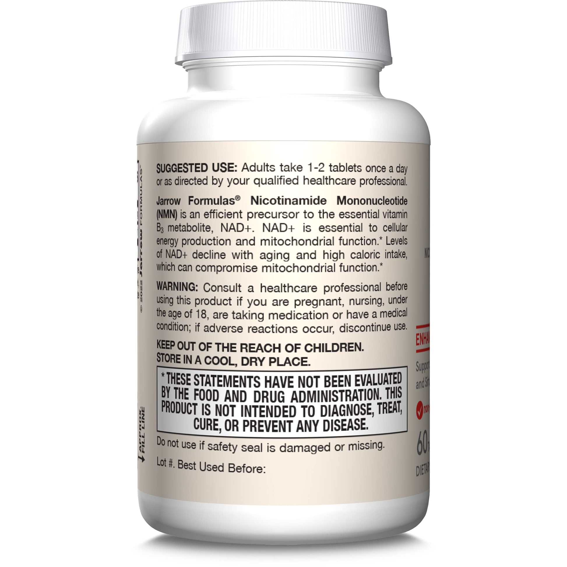 Jarrow Formulas Nicotinamide Mononucleotide (NMN) - 60 Tablets - Supports Energy Production - Dietary Supplement - Vegan, Gluten Free, Non-GMO - 60 Servings (Packaging May Vary) Jarrow Formulas buy supplements canada