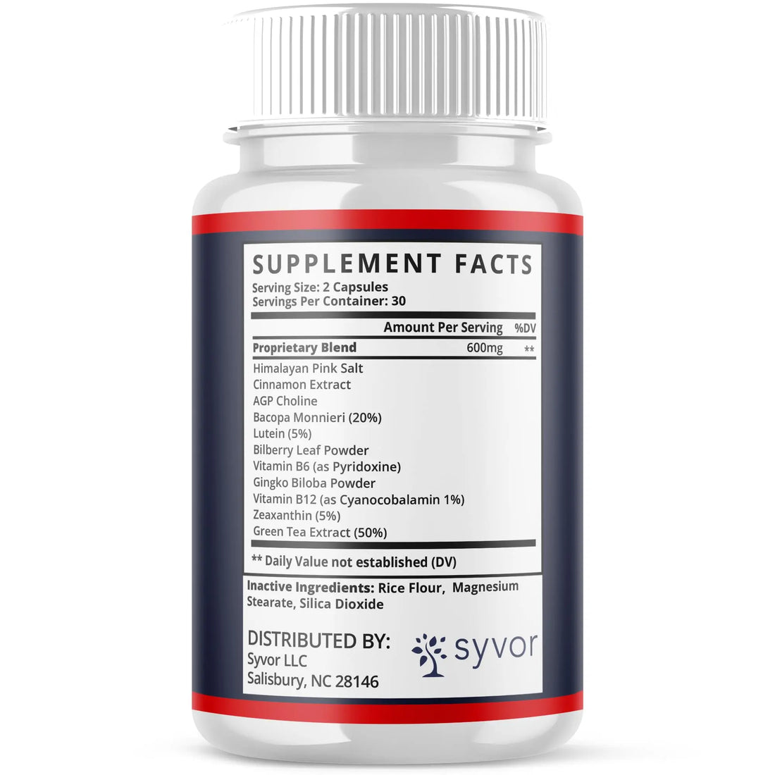 Two bottles of Syvor Bio Glyco dietary supplements on a white background
