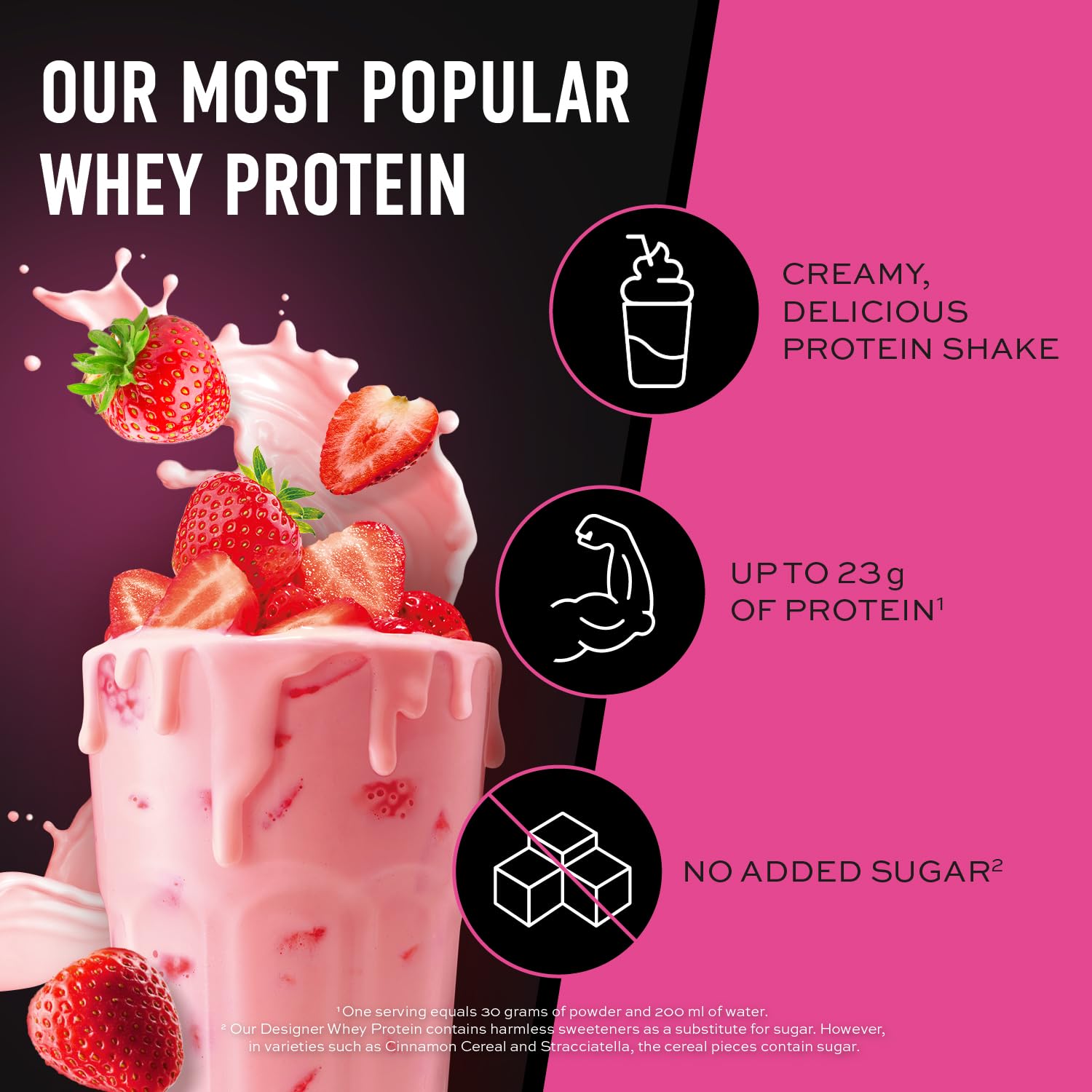 ESN Designer Whey Protein Powder, Strawberry, 1000 g, 2.2 lbs, 33 Servings ESN buy supplements canada
