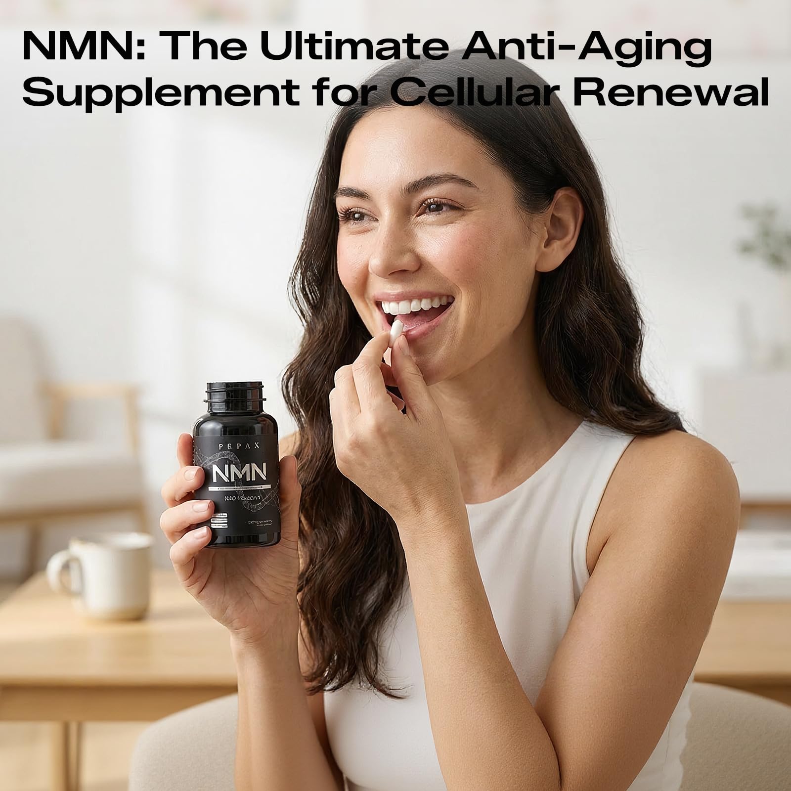 PEPAX NMN Supplement 500mg - 99% Pure NMN Supplement Capsules for Increased NAD Levels & Healthy Aging - Third Party Tested Stabilized Capsules, cGMP Certified, 90 Liposomal NMN (45 Servings) PEPAX buy supplements canada