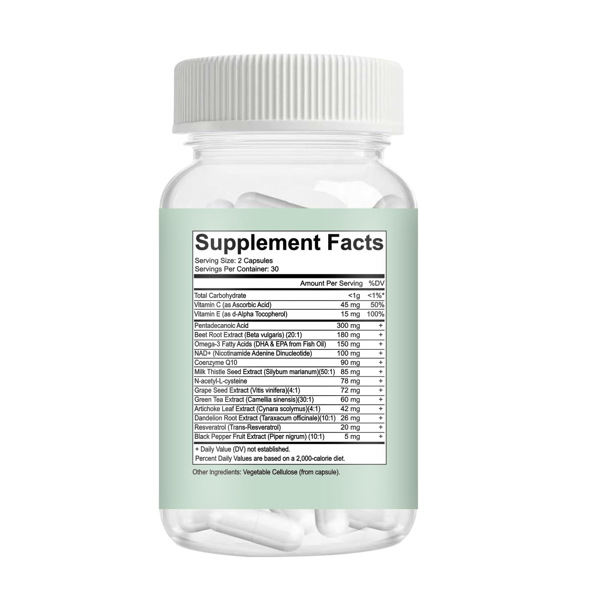C15:0 Pentadecanoic Acid Supplement with Omega-3, CoQ10, NAD+, Vitamins, Essential Acids for Longevity Supplement, Liver Health, Energy Support - 60 ct CAUDAN buy supplements canada