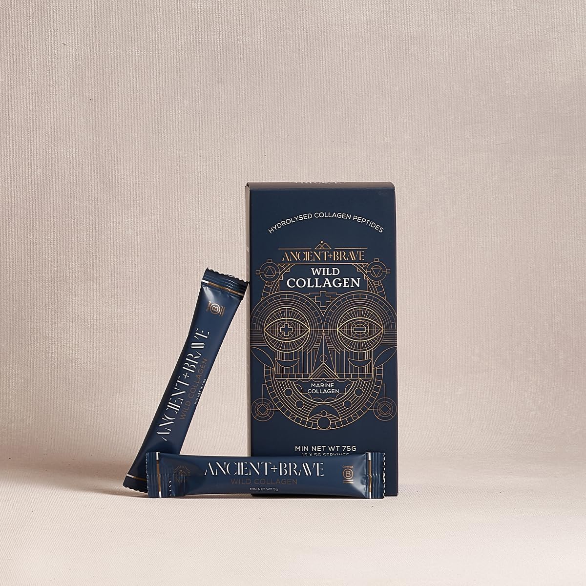 Ancient + Brave Wild Collagen Sachets 15 x 5g - Wild Caught Marine Collagen Powder Ancient + Brave buy supplements canada
