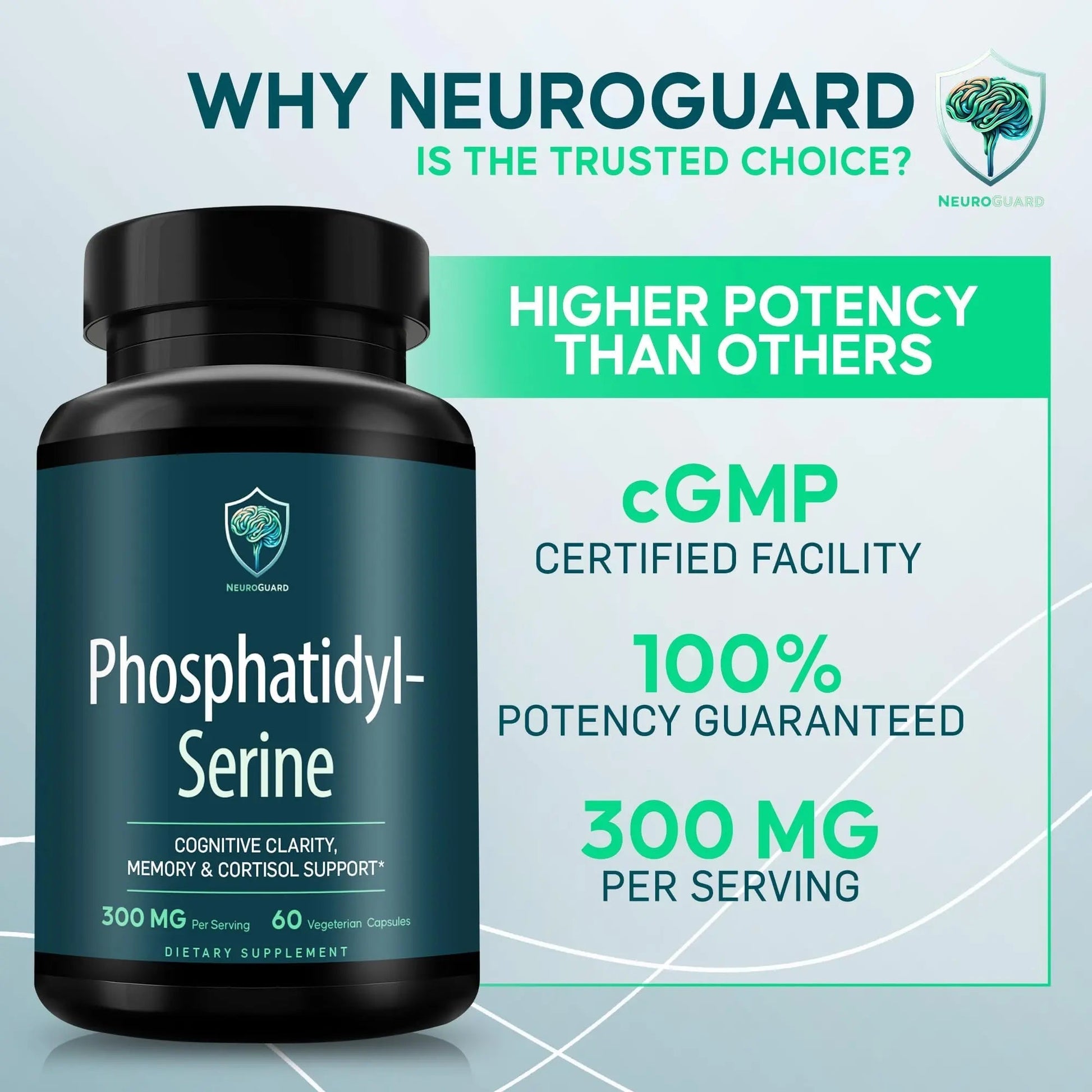 Phosphatidylserine Supplement – Premium Nootropic for Brain Health, Memory, Focus & Stress Support – 300mg Sunflower Lecithin NeuroGuard buy supplements canada