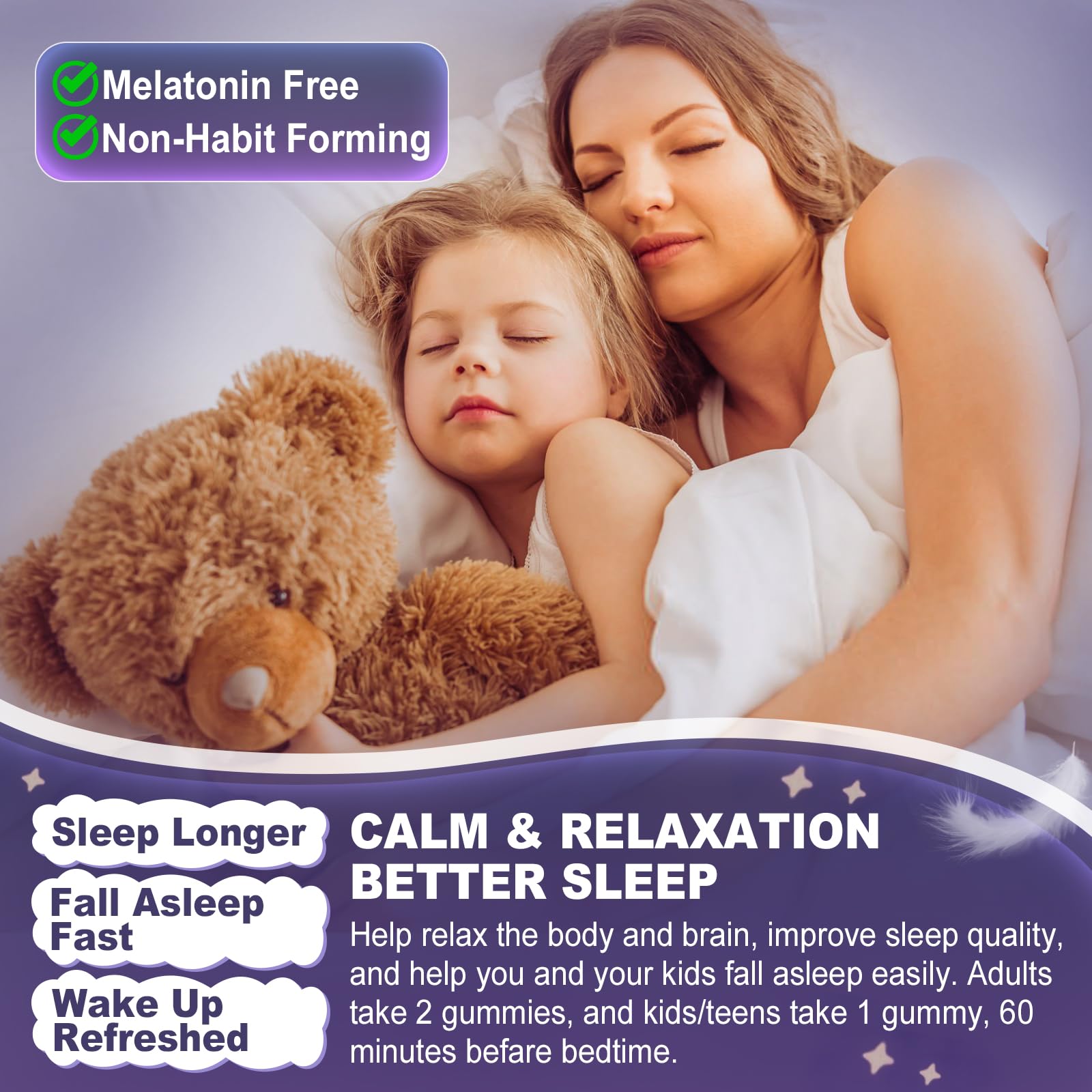Magnesium Glycinate Gummies 500mg/250mg for Adults Kids Teens, Sugar Free Magnesium Calm Sleep Aid, Kids Sleep Gummies with L-Theanine Glycine B6 for Sleep, Calm, Muscle,Relax Brain,No Melatonin,2Pack ELLAMENTZ buy supplements canada