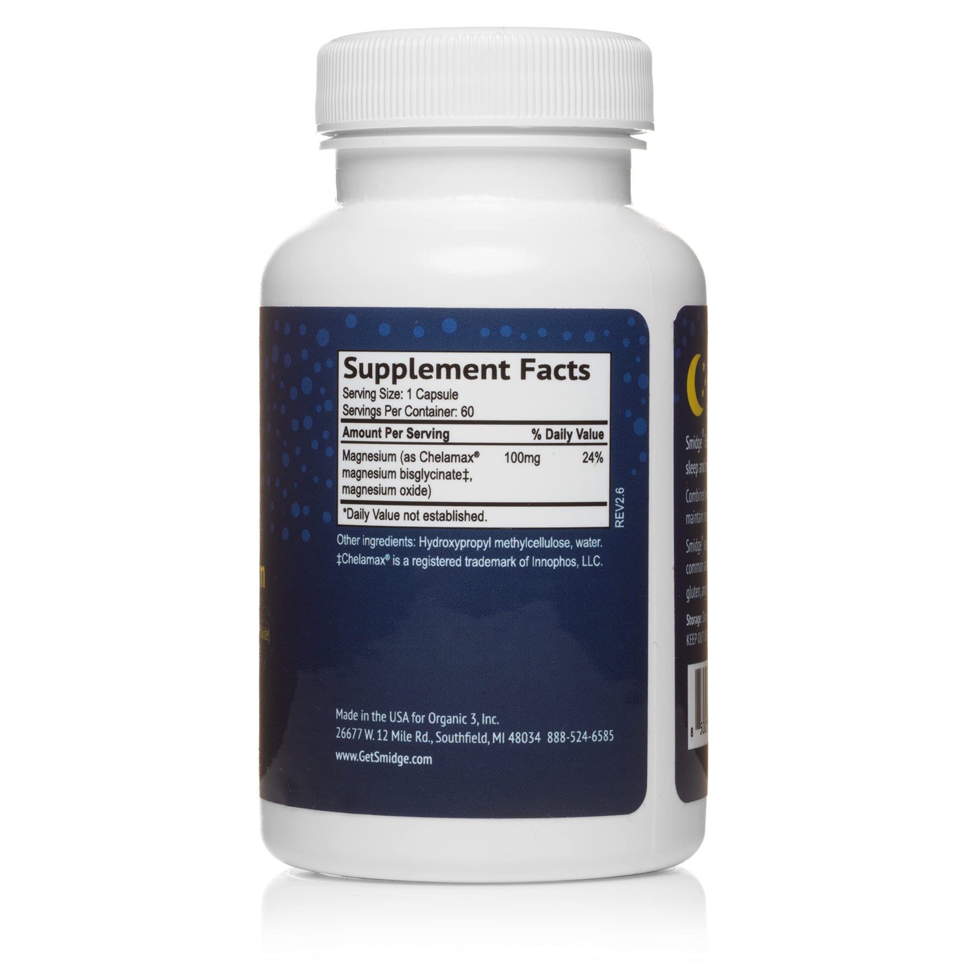 Smidge® Evening Magnesium Capsules, 60 ct. Pure, Non-GMO Magnesium Supplement to Support Rest & Relaxation. Smidge buy supplements canada