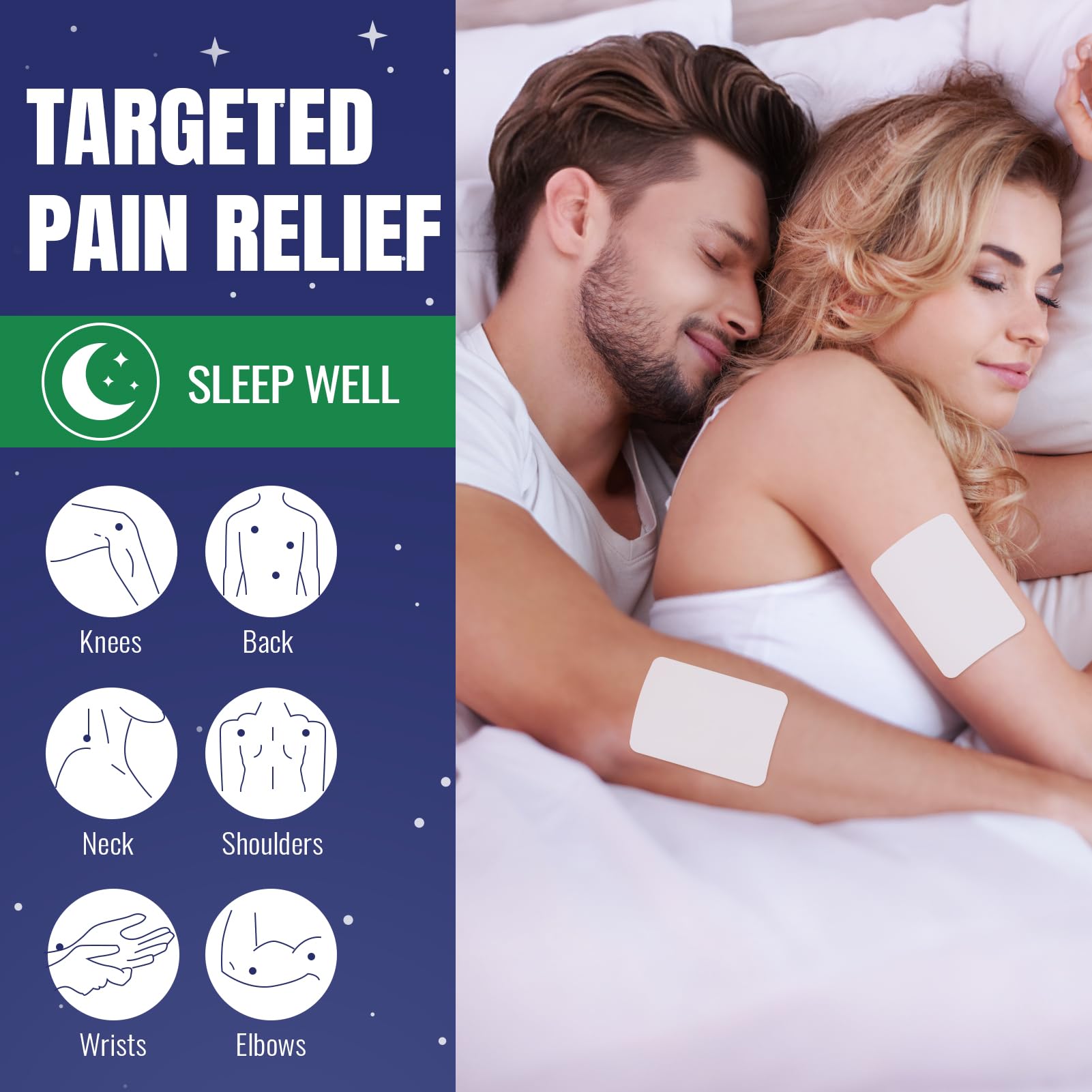 ZEEY 5% Menthol Overnight Pain Relief Patches, French Lavender Oil Pain Patch for Back, Knee, Neck, Shoulders, Joints, Muscle Soreness, Fast Acting, Topical Analgesic, Gel Patch, 3.94" x 2.76", 5Ct ZEEY buy supplements canada
