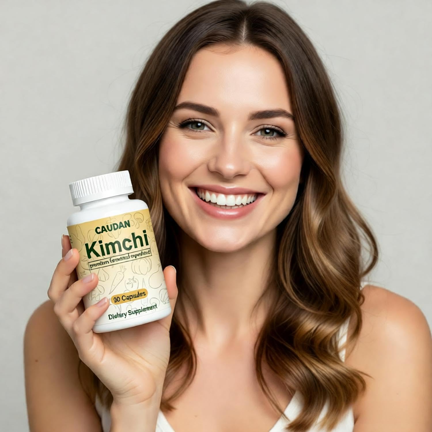 CAUDAN Kimchi Capsules, Kimchi Supplement, Probiotics & Enzymes Supports Gut & Digestive Health, Taste Well, Fermented Superfood for Antioxidant Support, 90 Vegan Capsules CAUDAN buy supplements canada