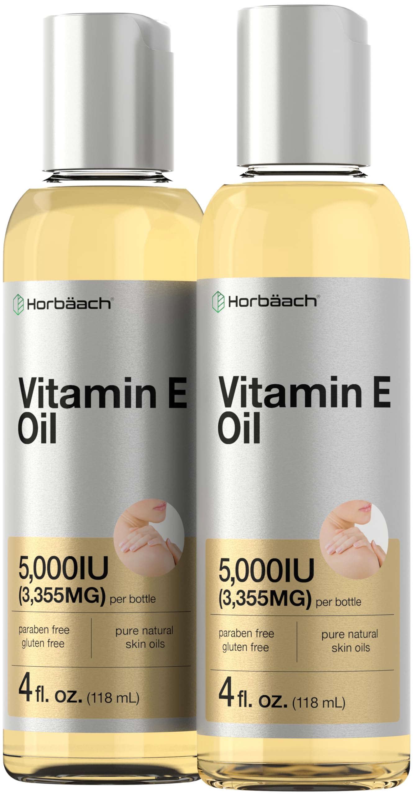 Vitamin E Oil | 5000 IU | 8 oz (2 x 4oz) Value Pack | for Skin, Hair, Face & Body | Vegetarian Horbäach buy supplements canada