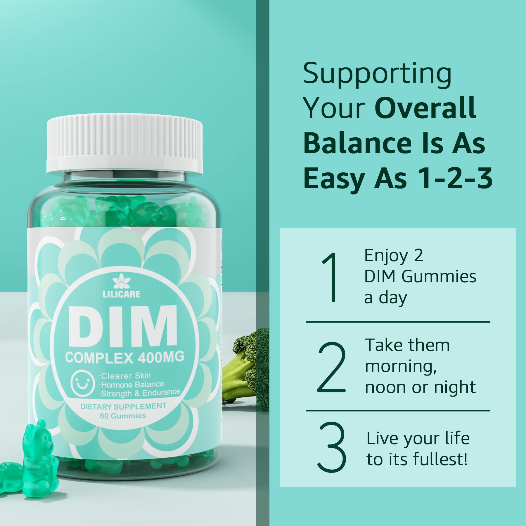DIM Supplement Women 400mg, Estrogen Supplement for Women, Sugar Free DIM Gummies for Men & Women w/ Biotin, Flaxseed Oil, Burdock, Calendula, BioPerine for Hormone Balance, Menopause & Prostate 60Cts EnvyDeal buy supplements canada