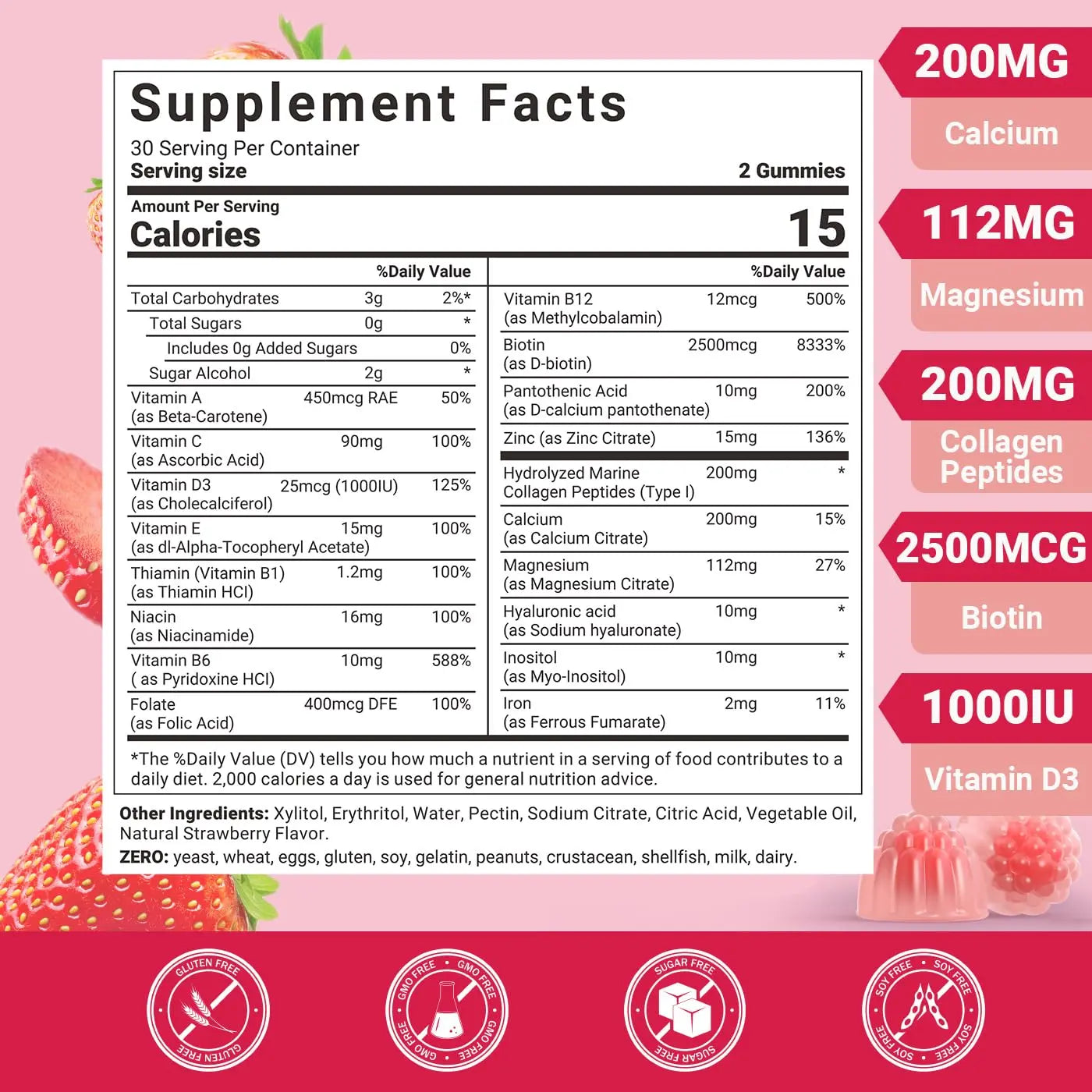 Wiszeen Sugar Free Methylated Multivitamin for Women Gummies, Biotin, Collagen, Calcium, Magnesium, Inositol, Folate, Iron, Vitamin A, C, D, E Wiszeen buy supplements canada