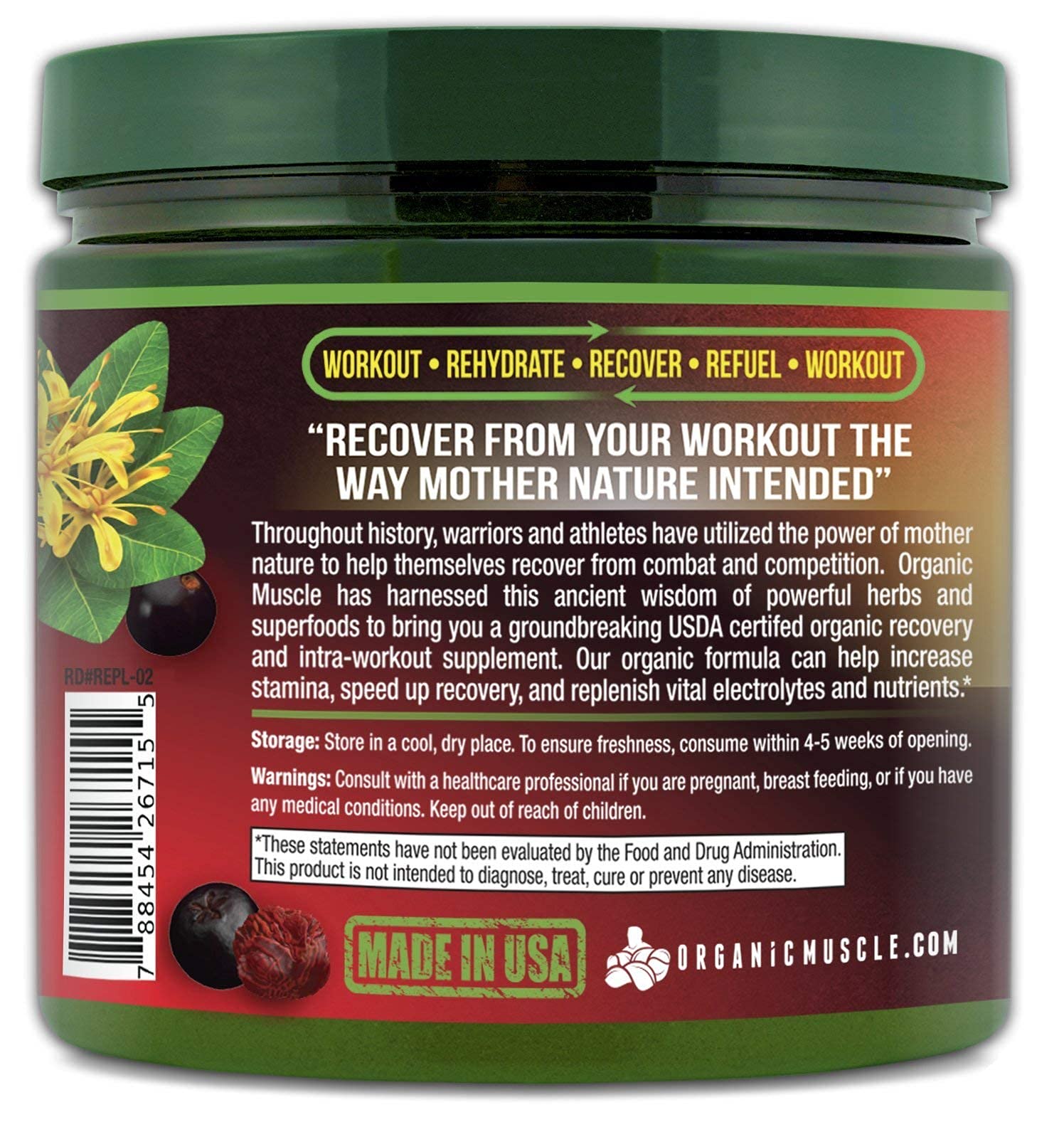 Organic Muscle Bundle - Pre-Workout Powder for Energy (Passionfruit Guava) + Replenisher Organic Muscle buy supplements canada