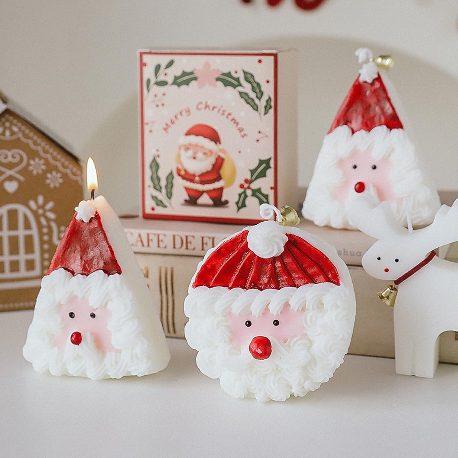 Christmas Cake Scented Candle,110G Handmade Aroma Soy Wax Santa Claus Decorative Candle T-shin buy supplements canada