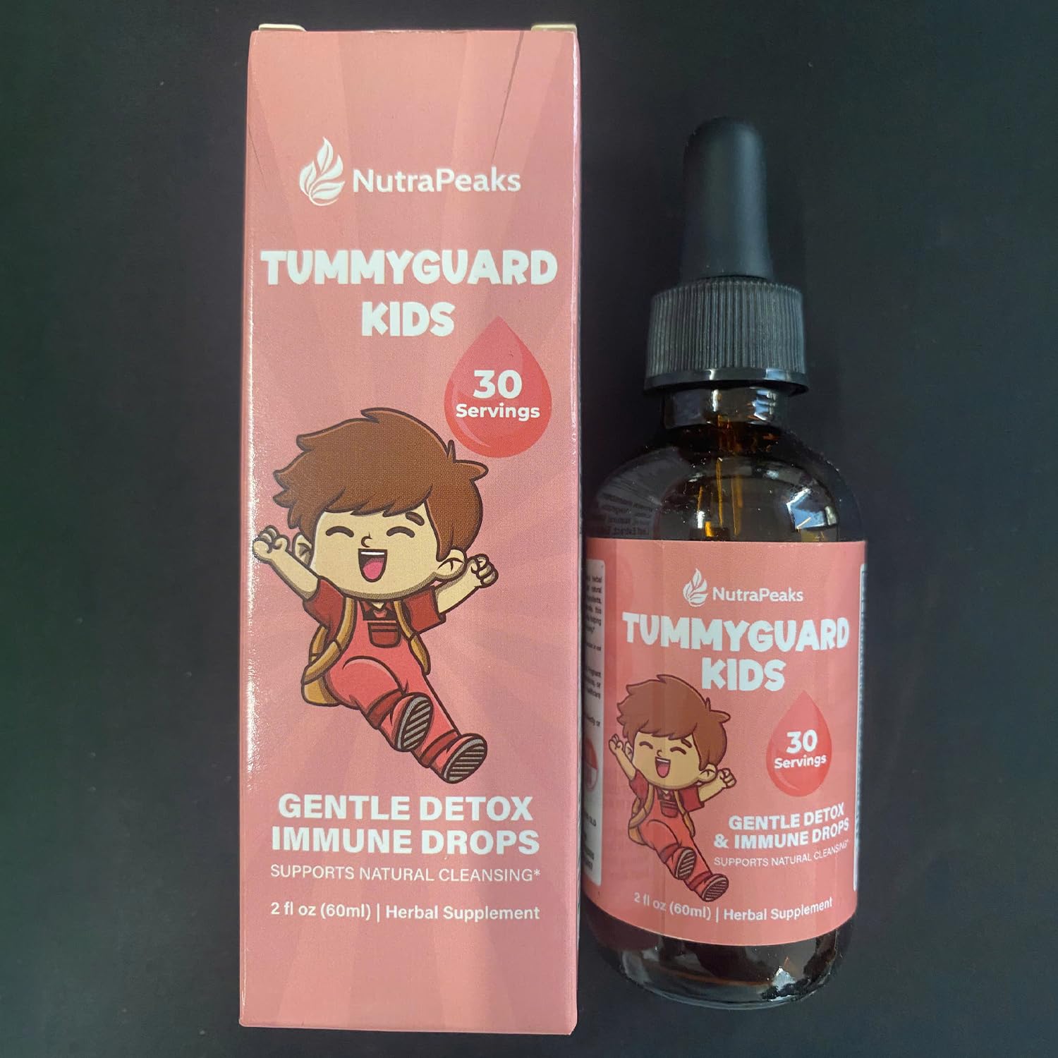 NutraPeaks Kids Liquid Botanical Drops – Natural Blend with Prebiotics, Chamomile, Ginger & Elderberry – Sugar-Free, Alcohol-Free, Non-GMO – 2 fl oz NutraPeaks buy supplements canada