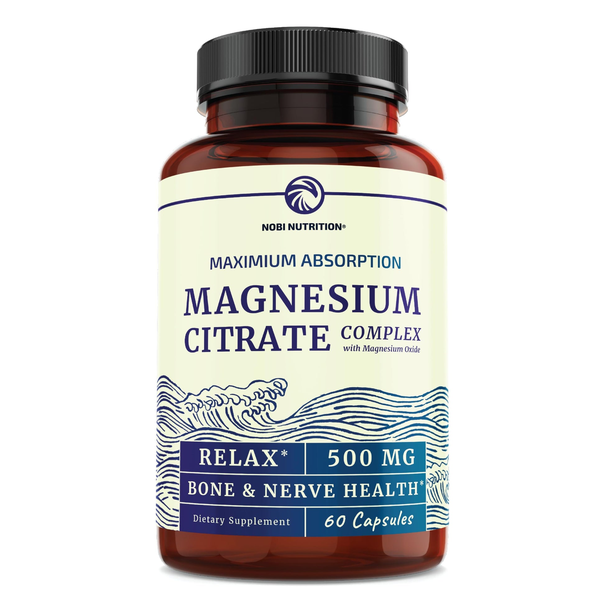 Magnesium Citrate Complex 500 MG for Calm, Relaxation, Constipation & Digestion Nobi Nutrition buy supplements canada