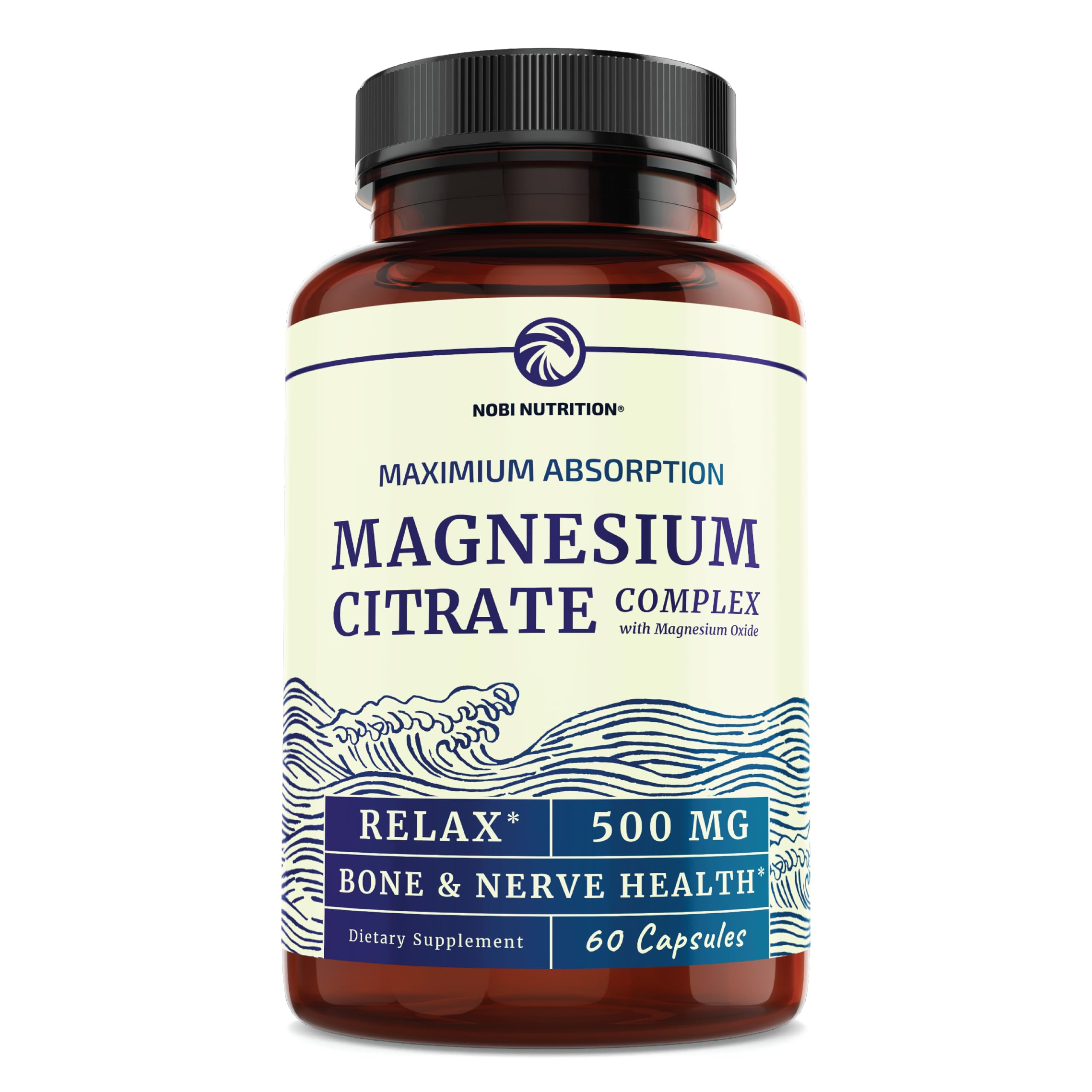 Magnesium Citrate Complex 500 MG for Calm, Relaxation, Constipation & Digestion Nobi Nutrition buy supplements canada