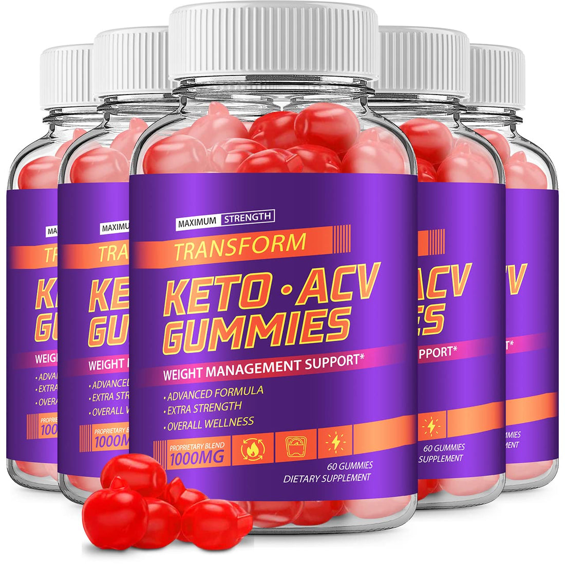 (5 Pack) Transform Keto ACV Gummies Advanced Formula (300 Gummies) Rillvo buy supplements canada