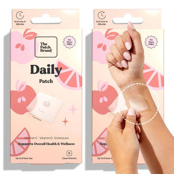 The Patch Brand Daily Support Patches | Natural Wellness Infused with Vitamin C, Zinc Citrate, Vitamin D, Ginko Biloba and Echinacea The Patch Brand buy supplements canada