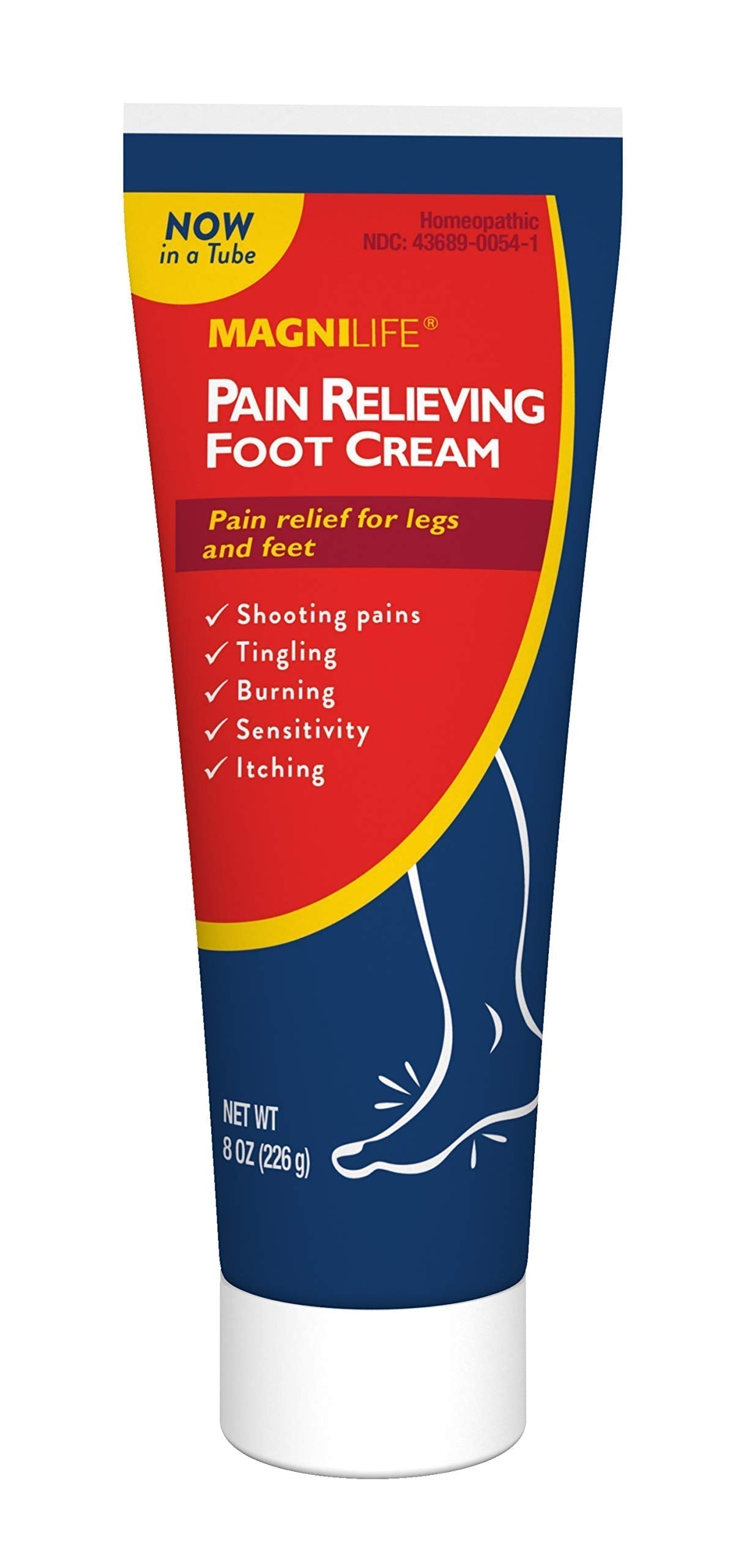 MagniLife Pain Relieving Foot Cream, 8 oz Tube, Soothing Relief for Soreness, Pain, Burning, Tingling, Itching or Sensitivity in Feet & Legs, Moisturizing & Hydrating Foot Cream, No Petroleum MagniLife buy supplements canada