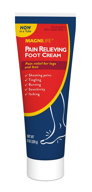 MagniLife Pain Relieving Foot Cream, 8 oz Tube, Soothing Relief for Soreness, Pain, Burning, Tingling, Itching or Sensitivity in Feet & Legs, Moisturizing & Hydrating Foot Cream, No Petroleum MagniLife buy supplements canada