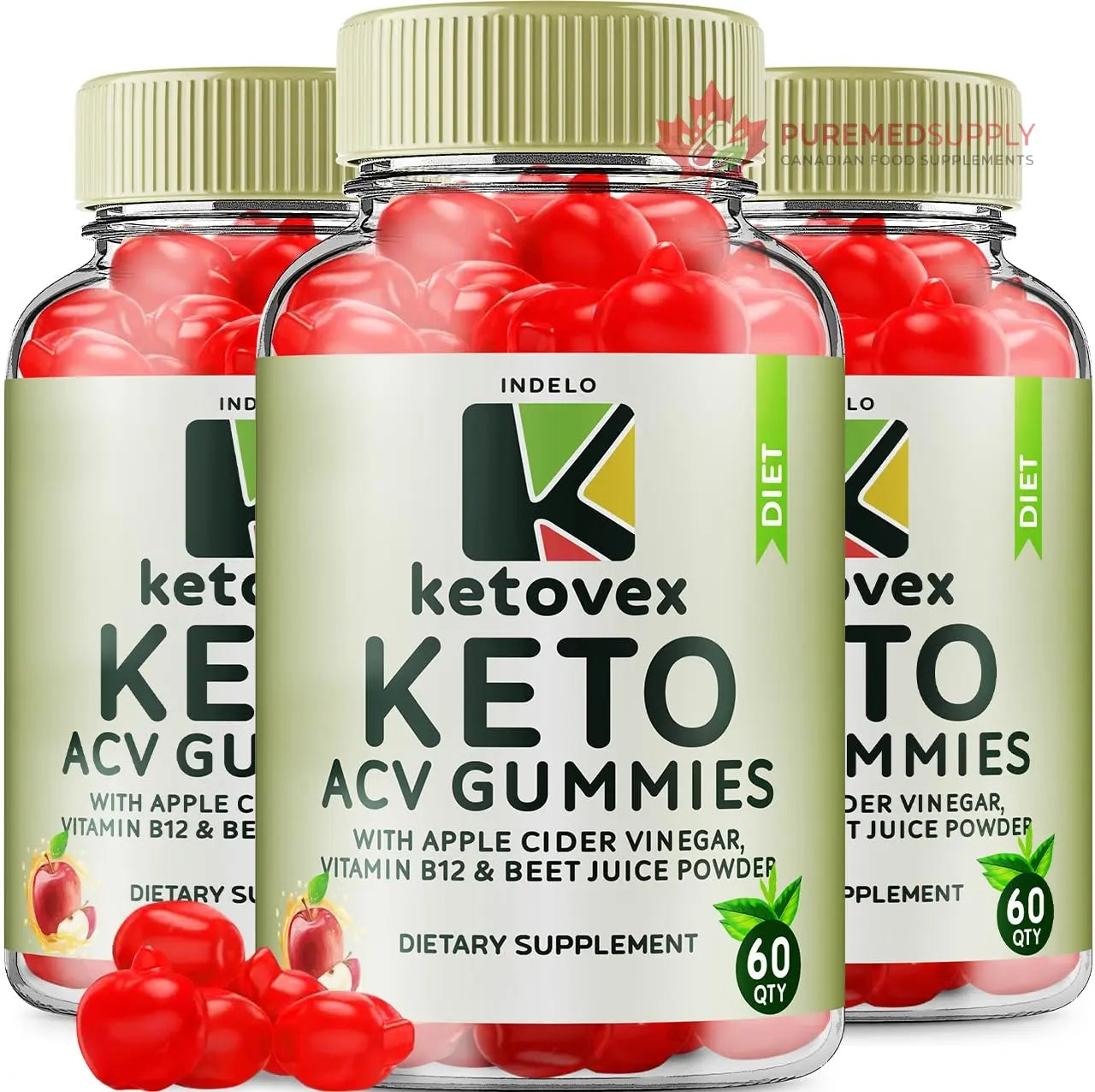 (3 Pack) Ketovex Keto BHB Gummies Advanced Formula, Ketovex BHB Weight Management ACV Gummies Reviews, Ketovex ACV Keto Vex BHB Gummy Gomitas Ketosis, Ketovex Gummies, B12 (180 Gummies) Indelo buy supplements canada