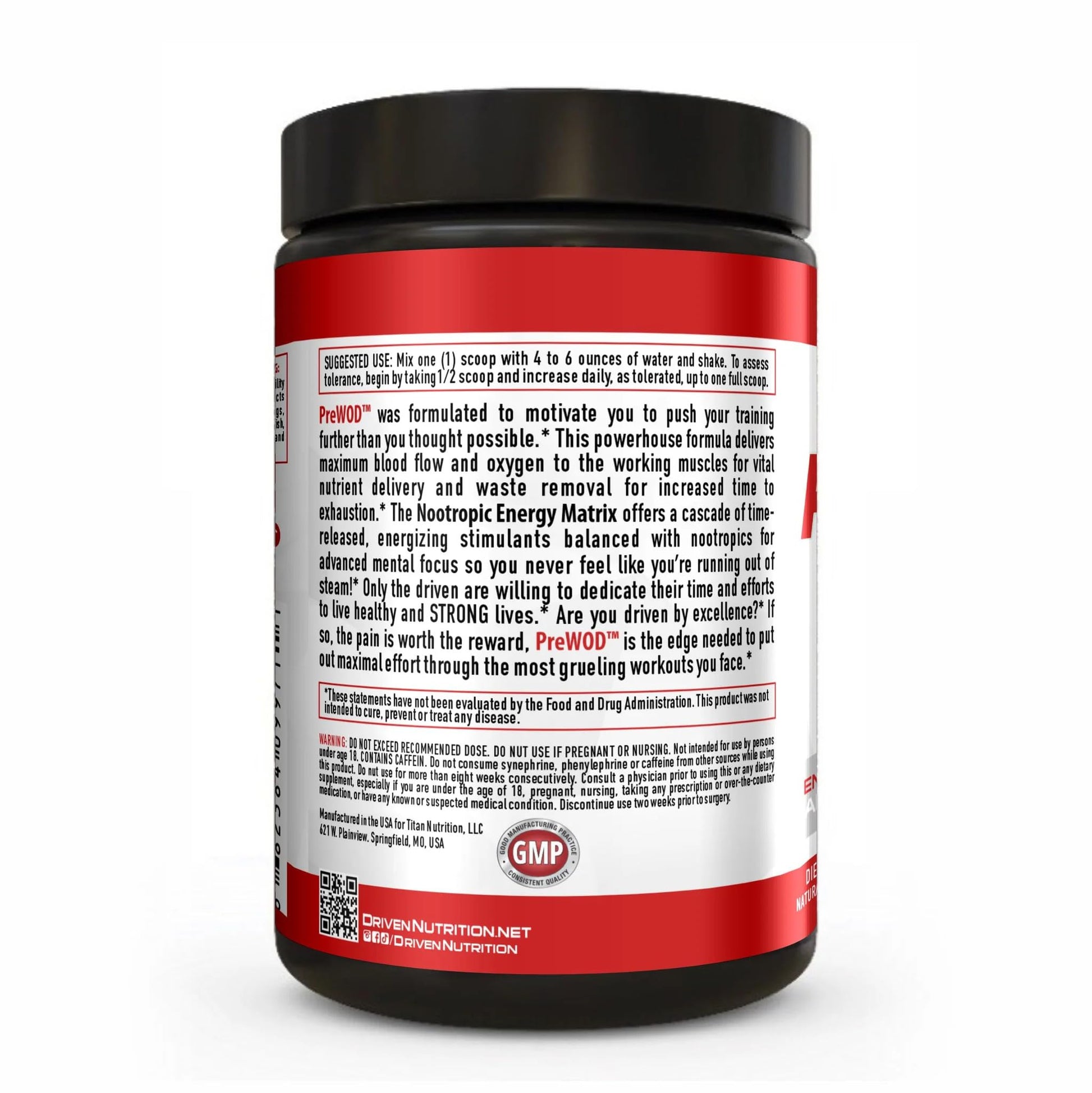 Driven PREWOD Energy Matrix, 50 Servings - Pre-Workout Supplement with Caffeine Driven Nutrition buy supplements canada