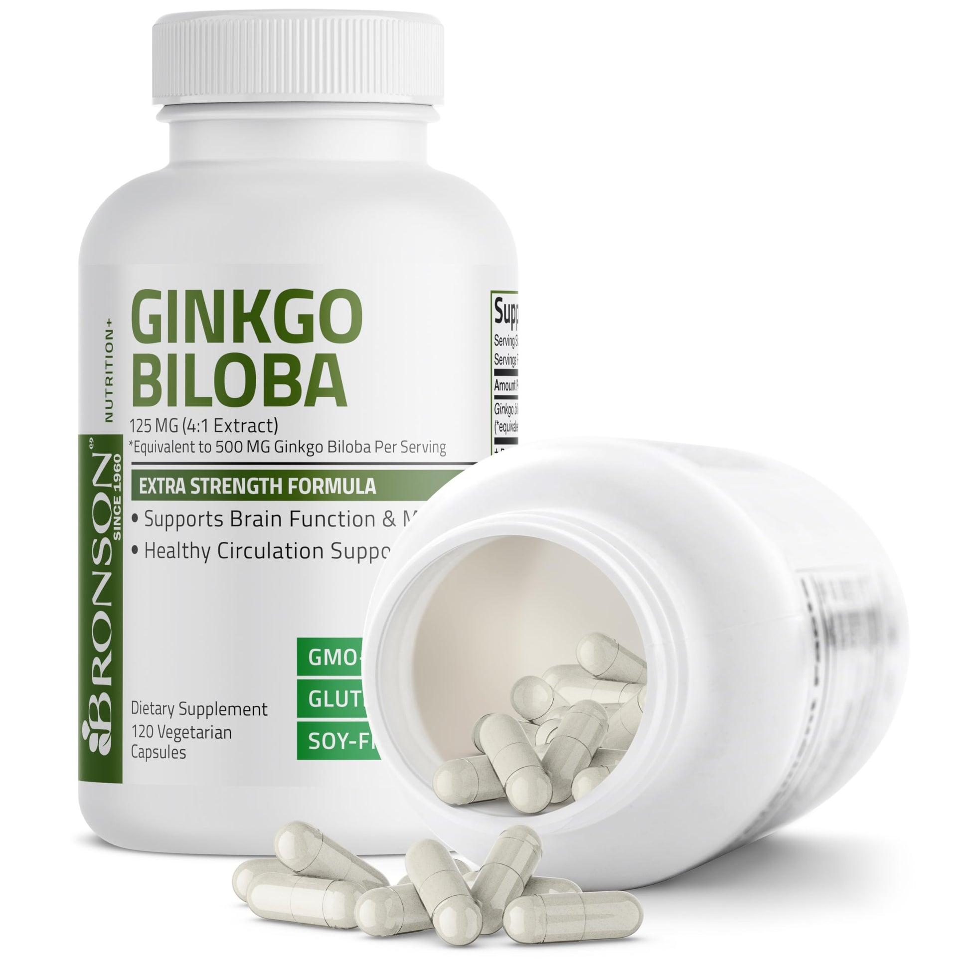 Bronson Ginkgo Biloba Extra Strength 125mg (4:1 Extract) Equivalent to 500mg Bronson buy supplements canada