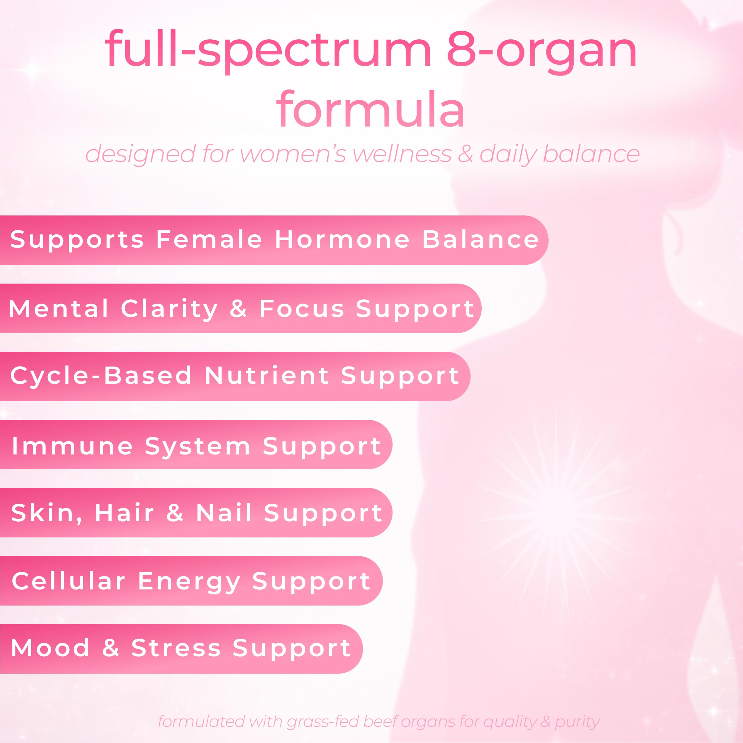 Beef Organ Supplement for Women – Grass-Fed Beef Liver, Ovary, Uterus & Organ Complex for Hormone Balance, Energy & PMS Support – Pasture-Raised + Vitamin C – 180 Capsules | Glow Girl | Zakrama Zakrama buy supplements canada