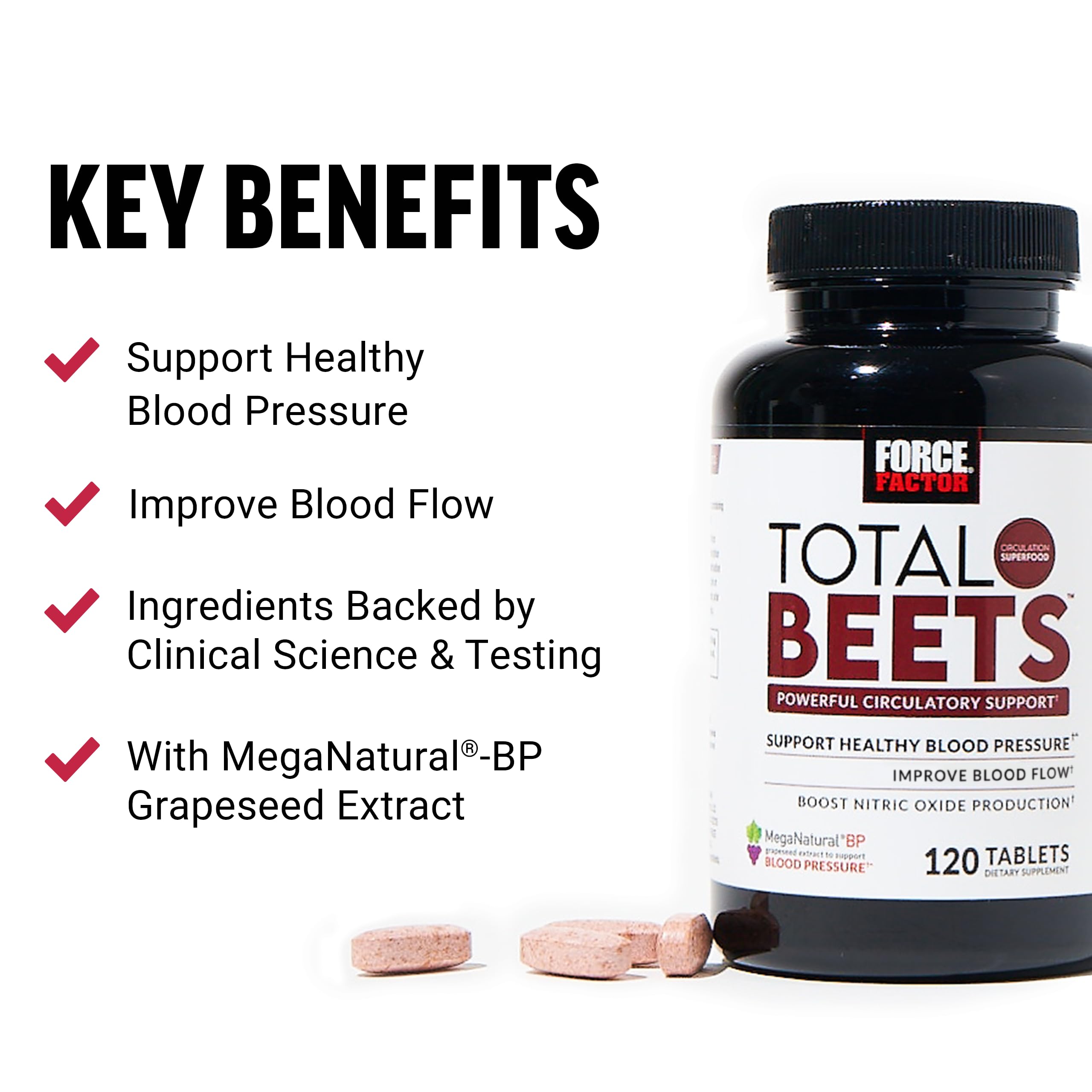 Force Factor Total Beets Blood Pressure Support with Grape Seed Extract and Non GMO Beet Root Powder for Heart Health Force Factor buy supplements canada