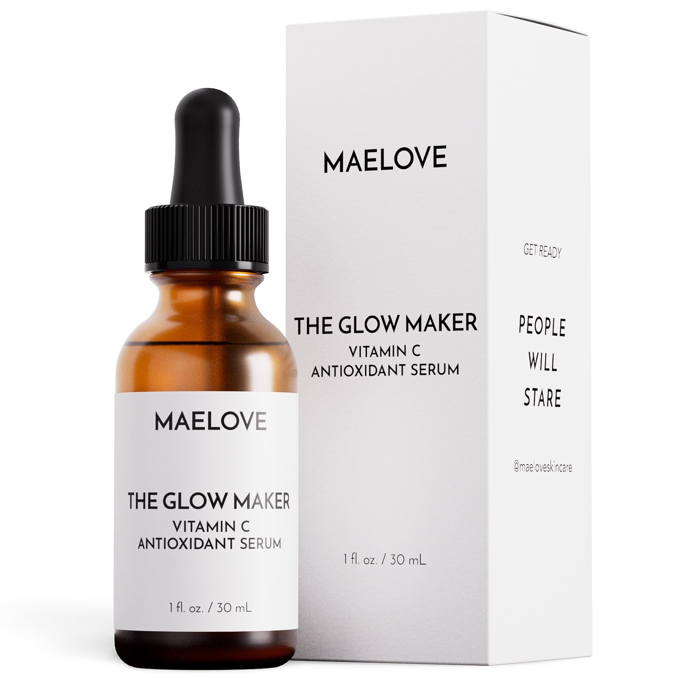 MAELOVE Glow Maker Vitamin C Serum with Vitamin E, Ferulic Acid & Hyaluronic Acid, Award-Winning Brightening MAELOVE buy supplements canada