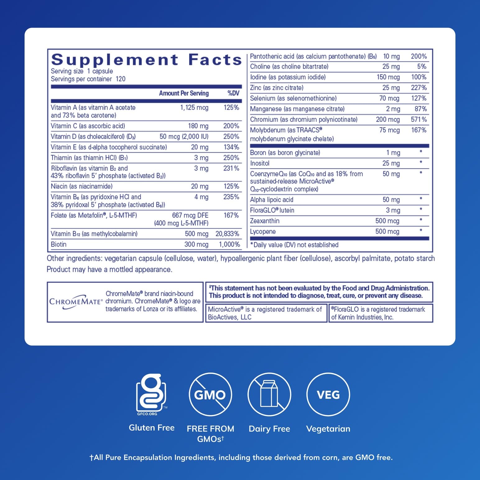Pure Encapsulations O.N.E. Multivitamin - Once Daily Multivitamin with Antioxidant Complex Metafolin, CoQ10, and Lutein to Support Vision, Cognitive Function Pure Encapsulations buy supplements canada