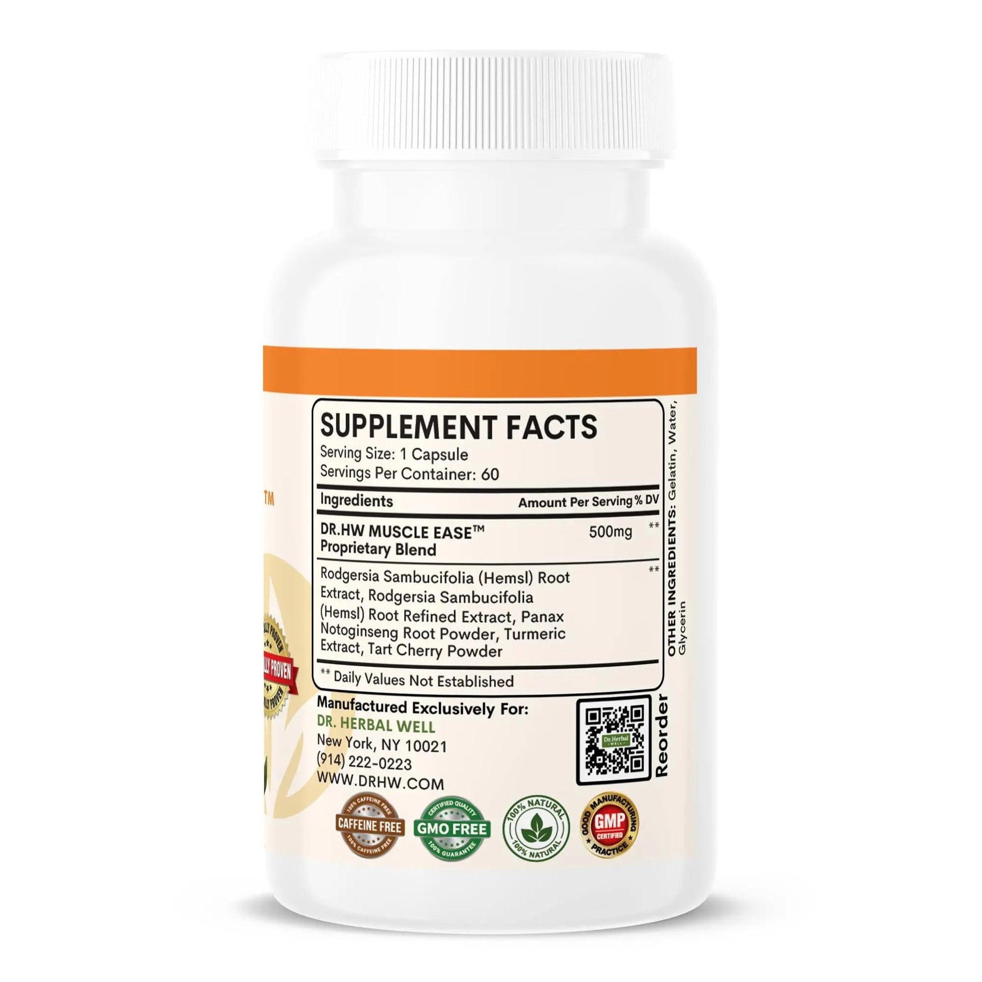 DR.HERBAL WELL Muscle Ease - Joint, Muscle & Nerve Support Fast Acting Relax Comfort Recovery Natural Herbal Supplement - (60 Capsules) MAX-Strength DR. HERBAL WELL buy supplements canada