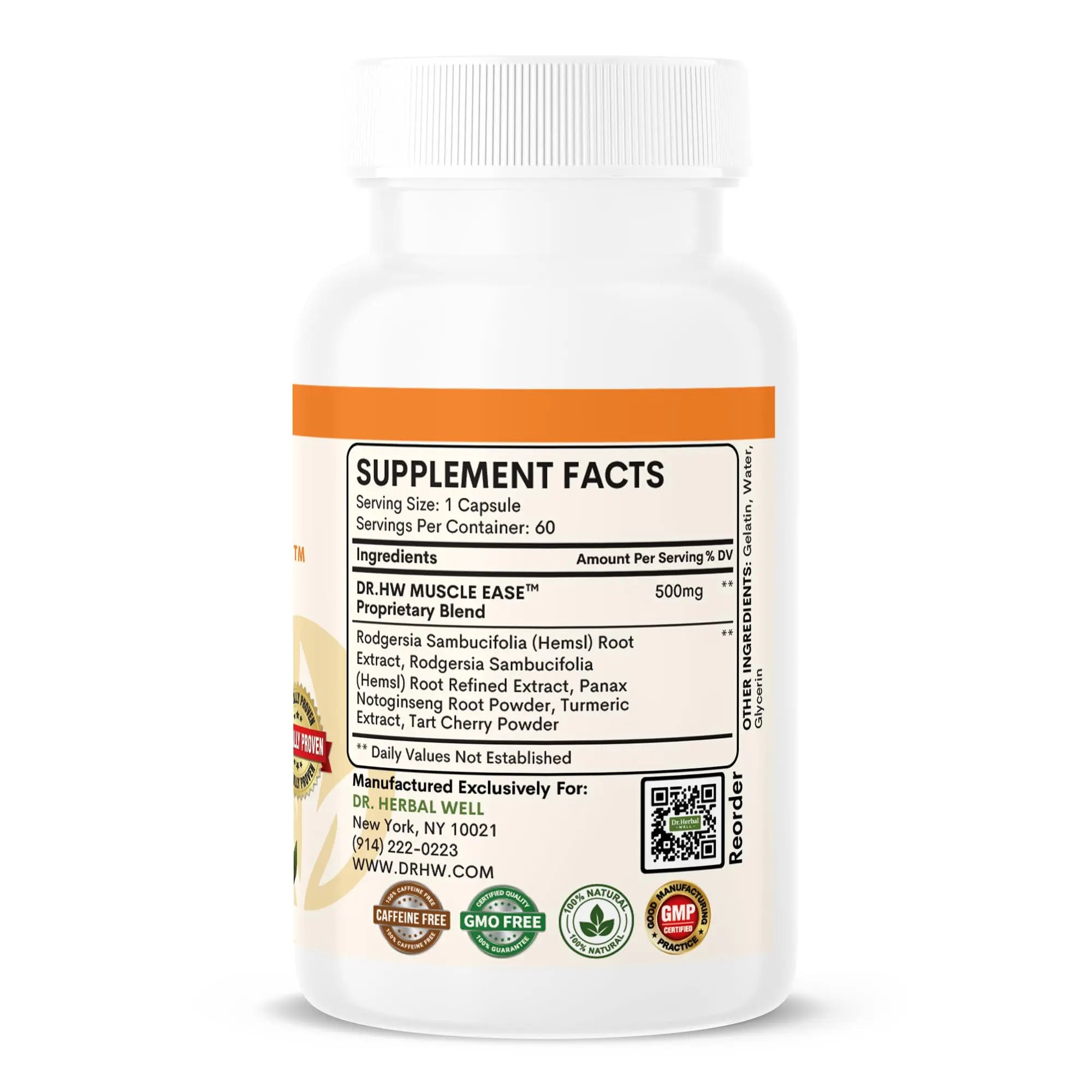 DR.HERBAL WELL Muscle Ease - Joint, Muscle & Nerve Support Fast Acting Relax Comfort Recovery Natural Herbal Supplement - (60 Capsules) MAX-Strength DR. HERBAL WELL buy supplements canada
